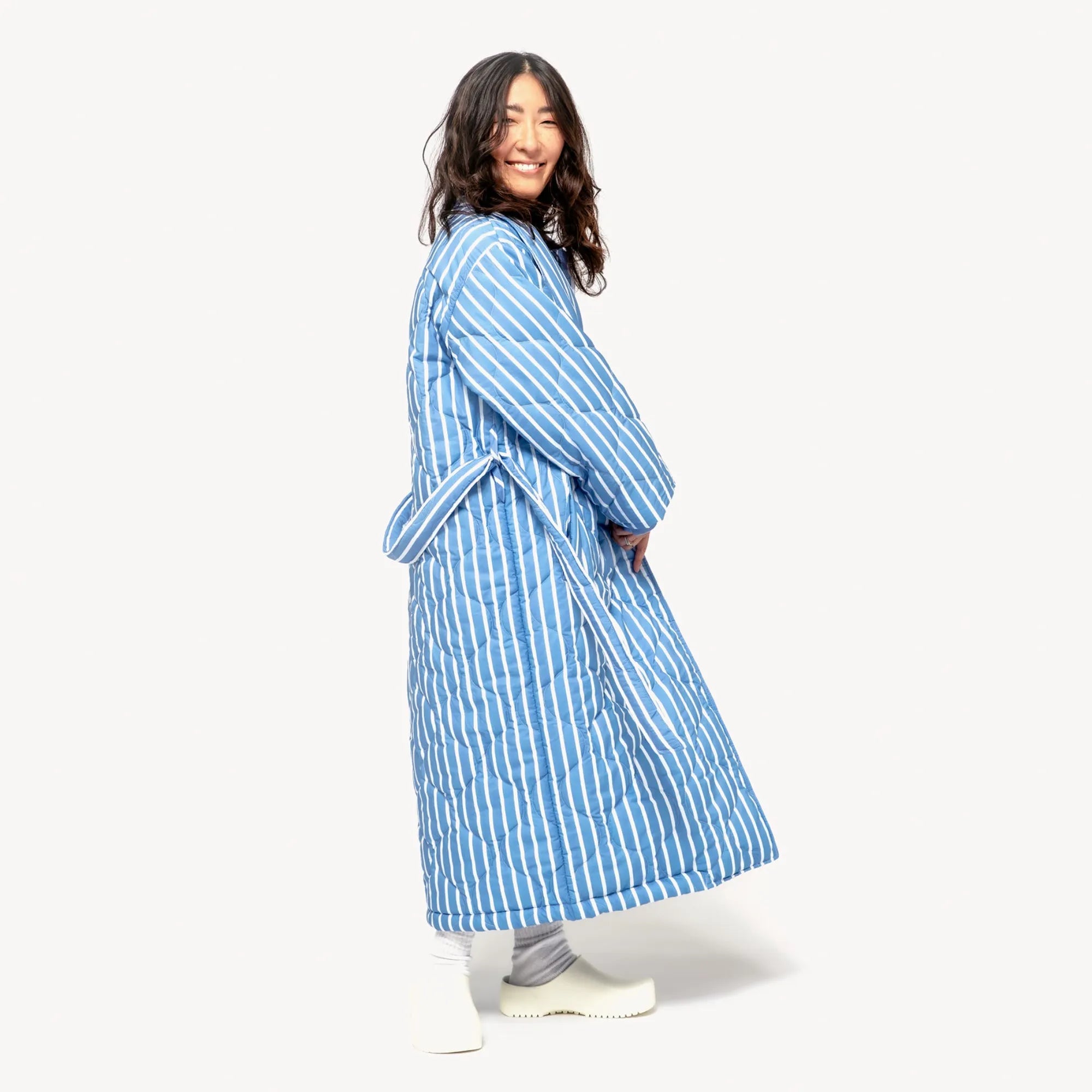 Elegant and sophisticated morning coat with classic stripe design