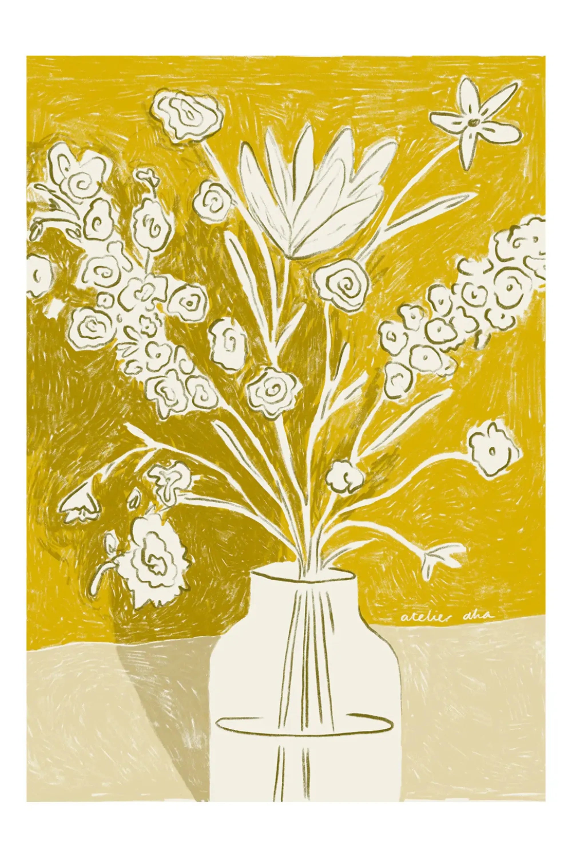 A Yellow Bouquet - Art Print