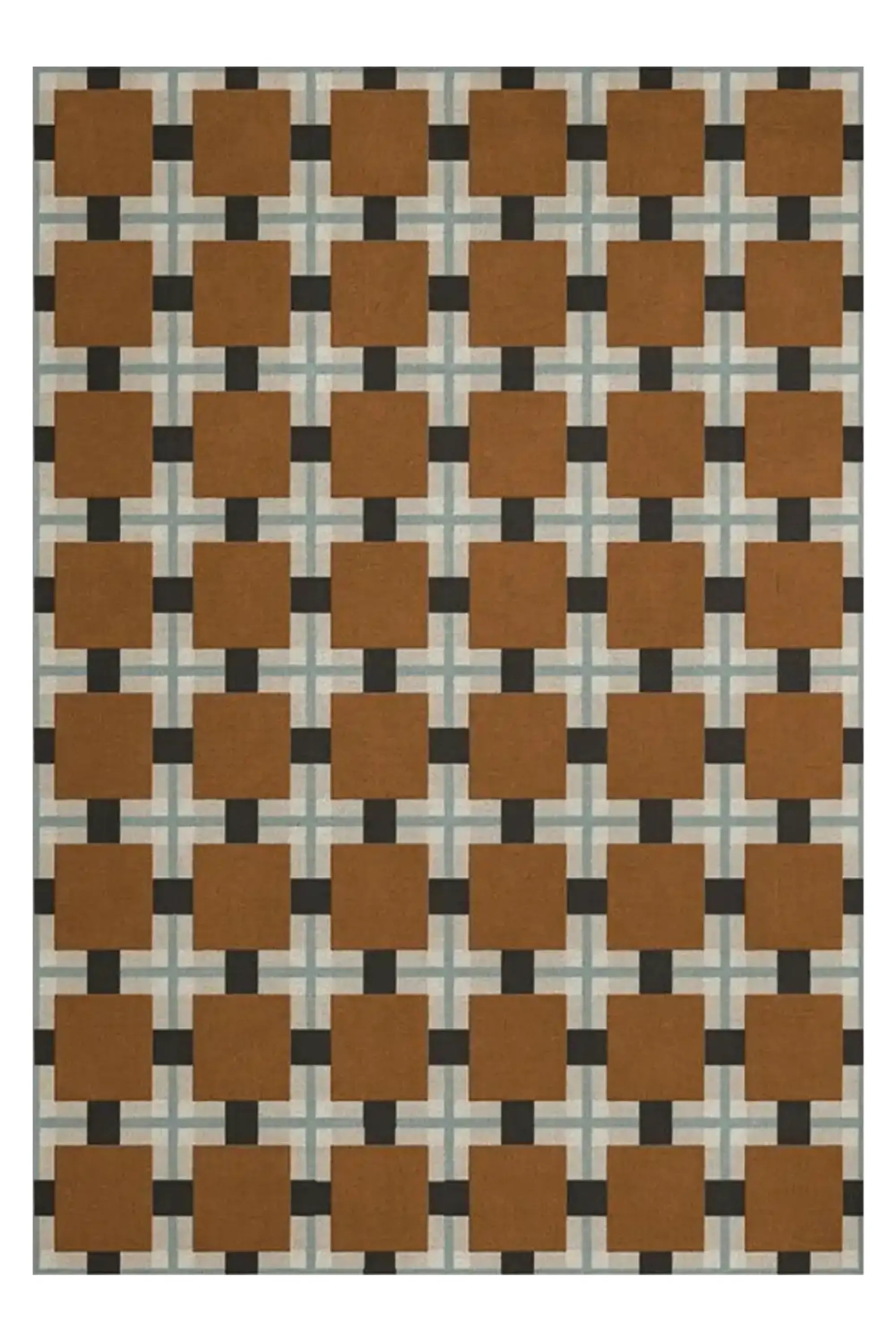 Tapis en laine Fields ocre