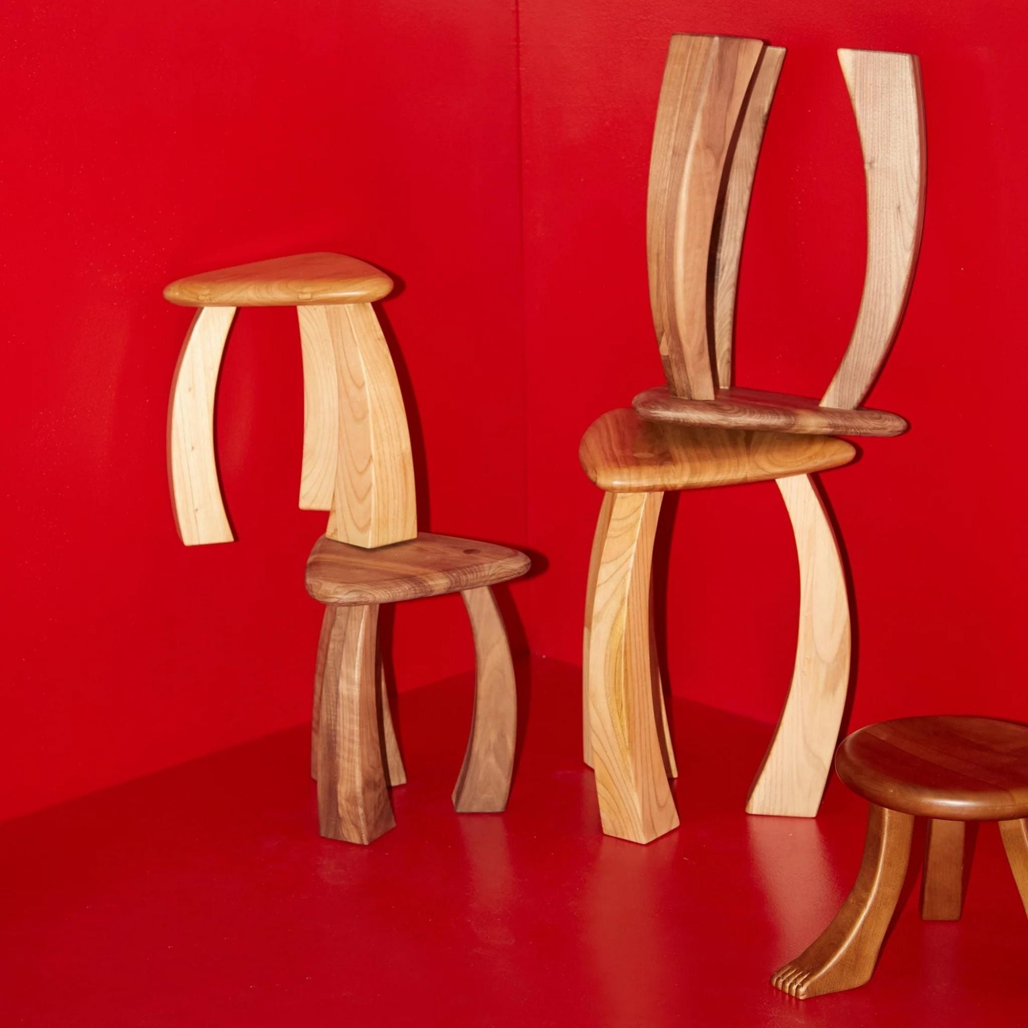 Arc de Stool ’52 – Handcrafted Oak and Walnut Stools by Project 213A - That Cool Living