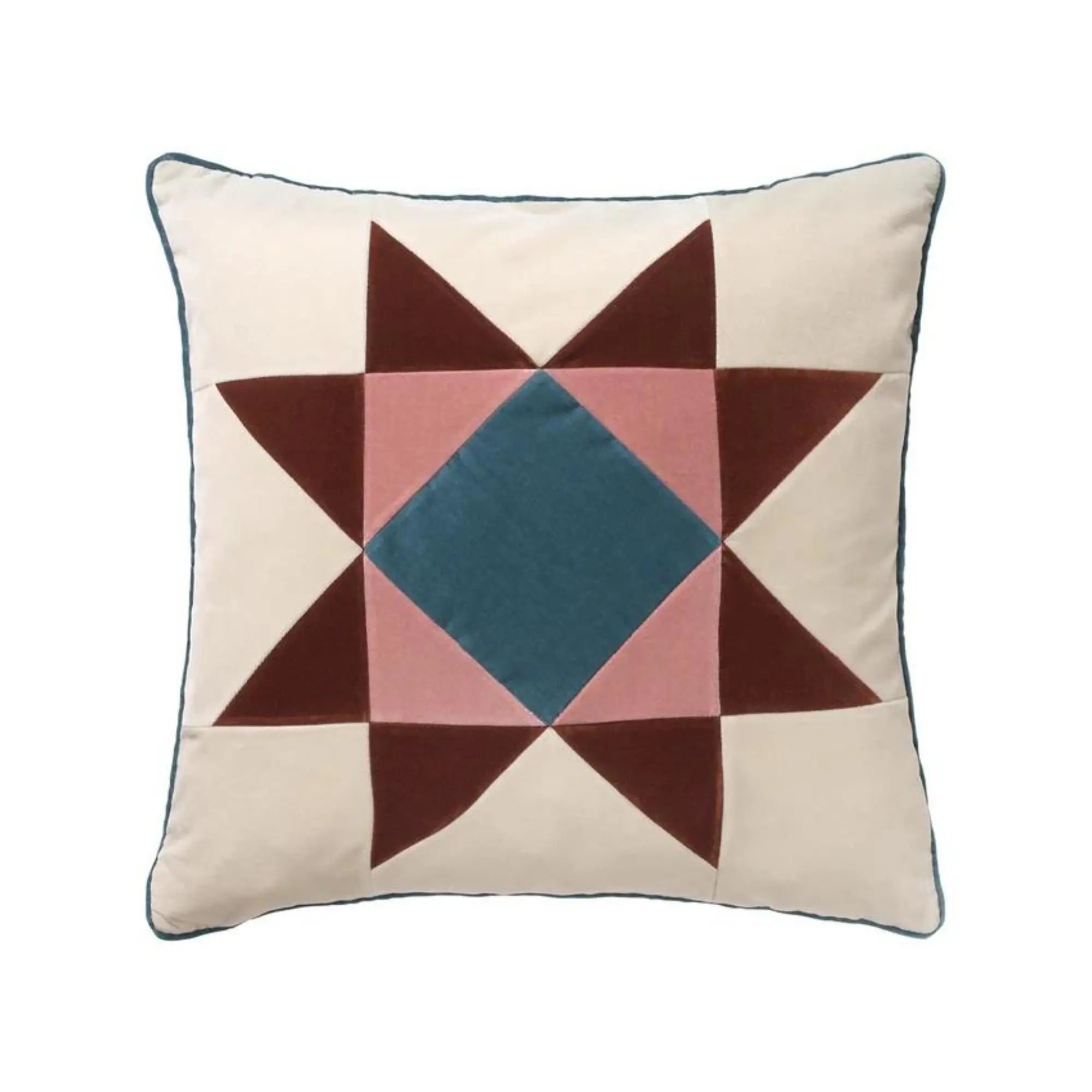 Vega Cushion styled on a modern sofa, adding a pop of color and comfort