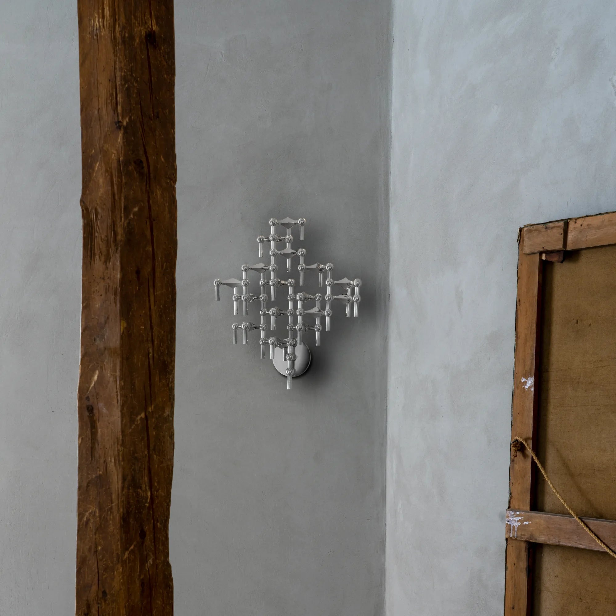 Wall Hanger Candle Holder - Chrome - Configuration 3 - THAT COOL LIVING