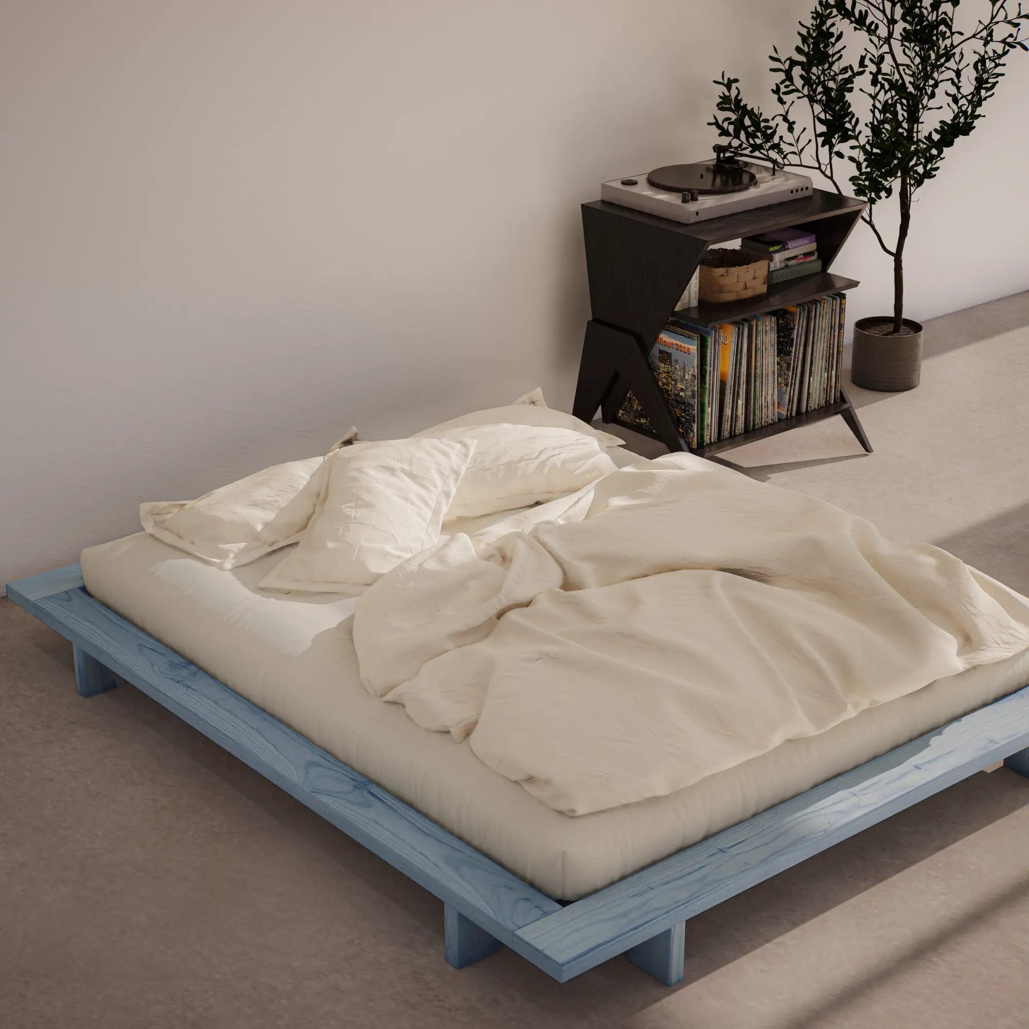 Japan Bed - Blue Dream | Minimalist Japanese Platform Bed Karup Design
