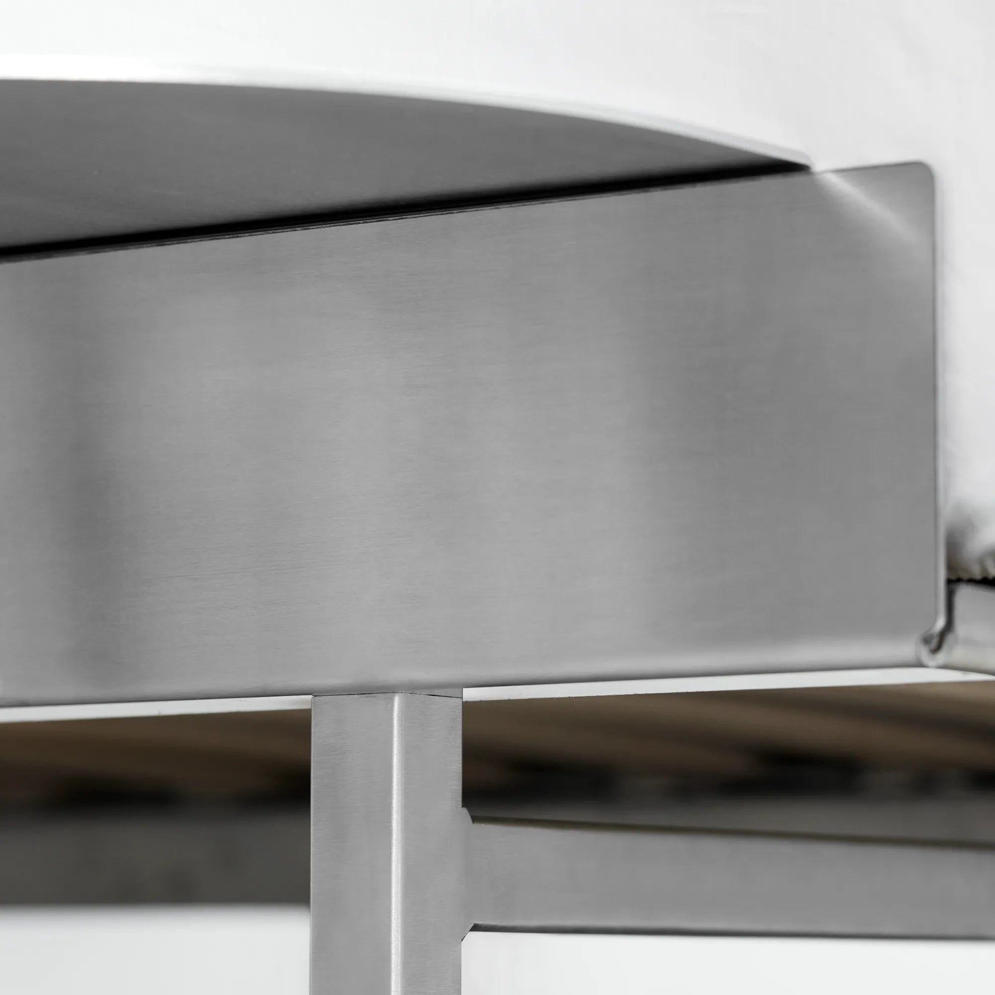 Durable and elegant stainless steel platform bed with sleek and contemporary style