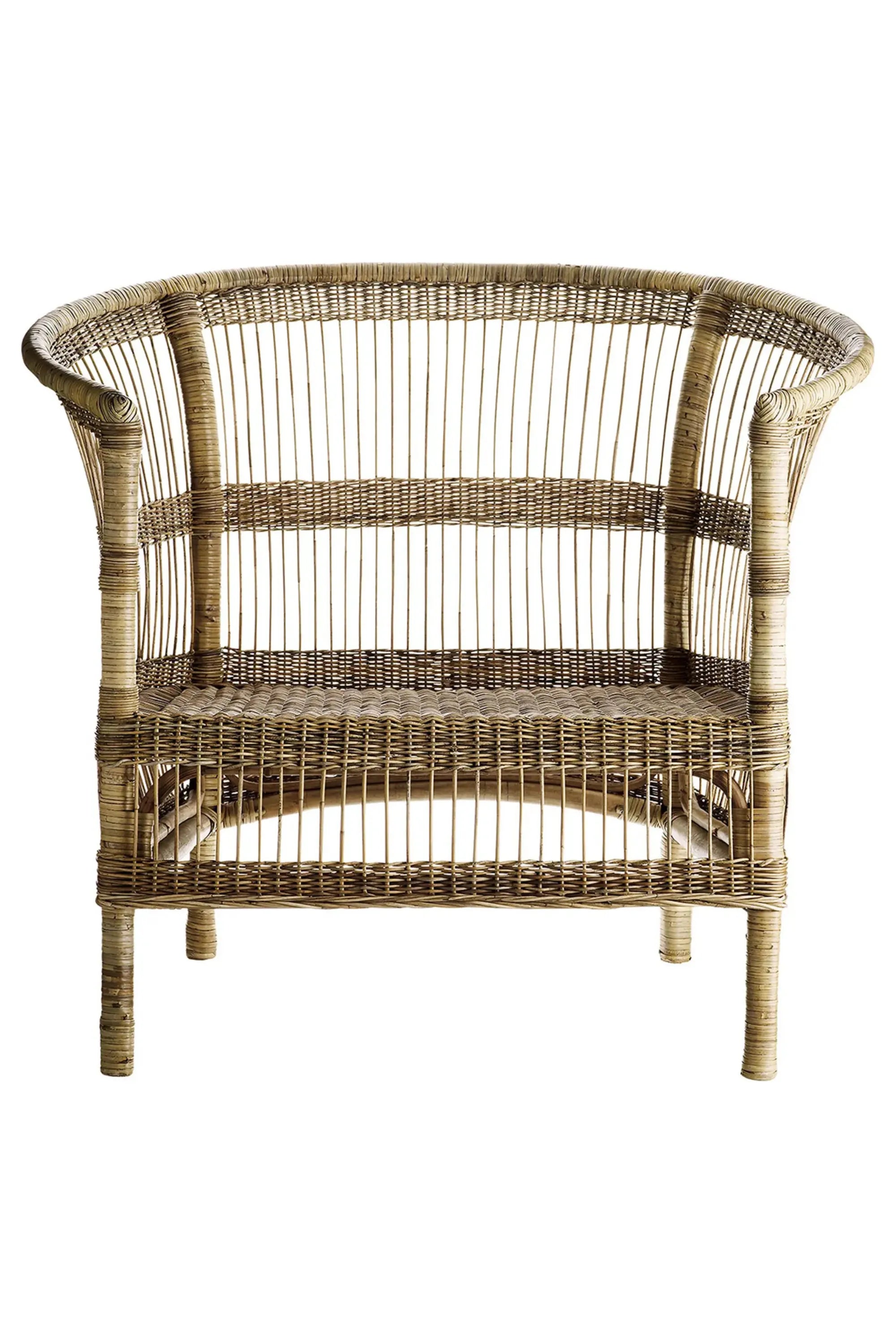 Chaise longue en rotin - Lot de 2