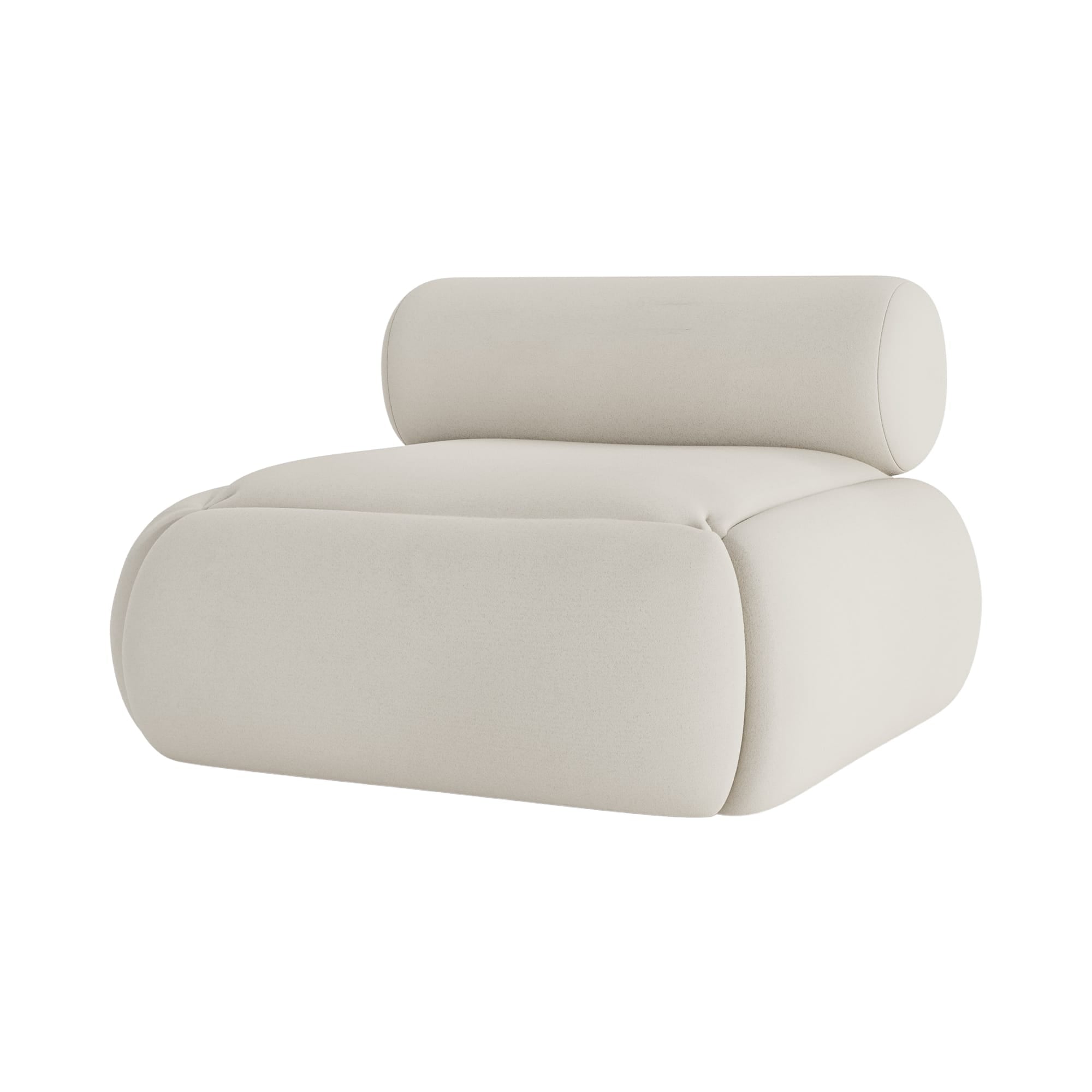 Lupin Sofa in a neutral color with reversible chaise for flexible seating options