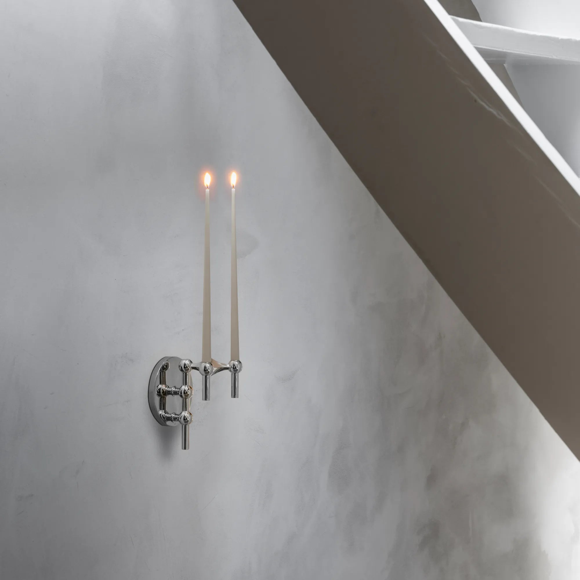 Wall Hanger Candle Holder - Chrome - Configuration 3 - THAT COOL LIVING