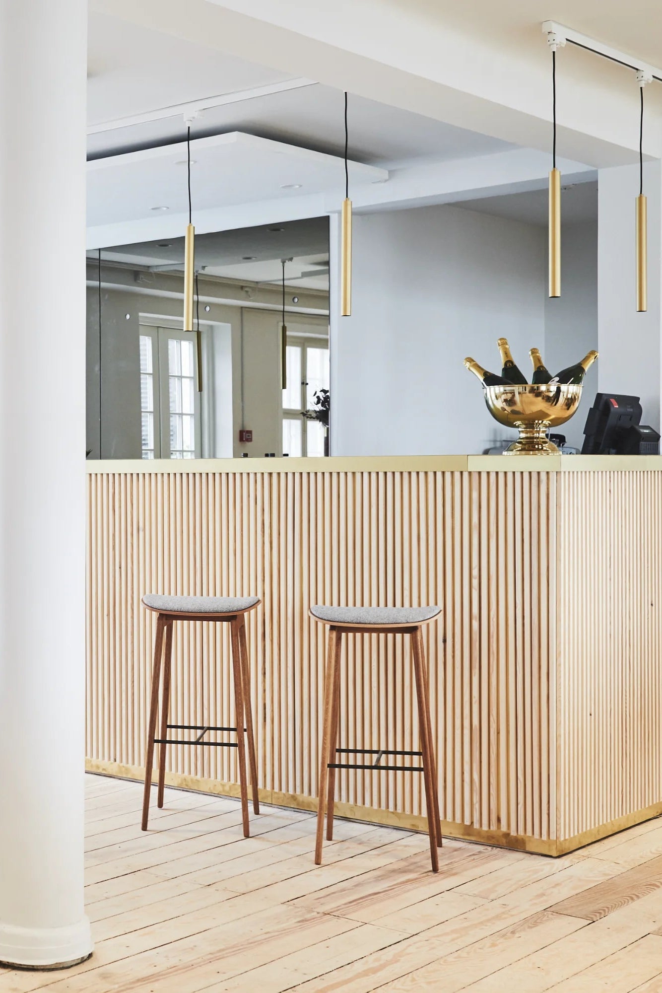 Pipe Pendant Light - Brass - THAT COOL LIVING