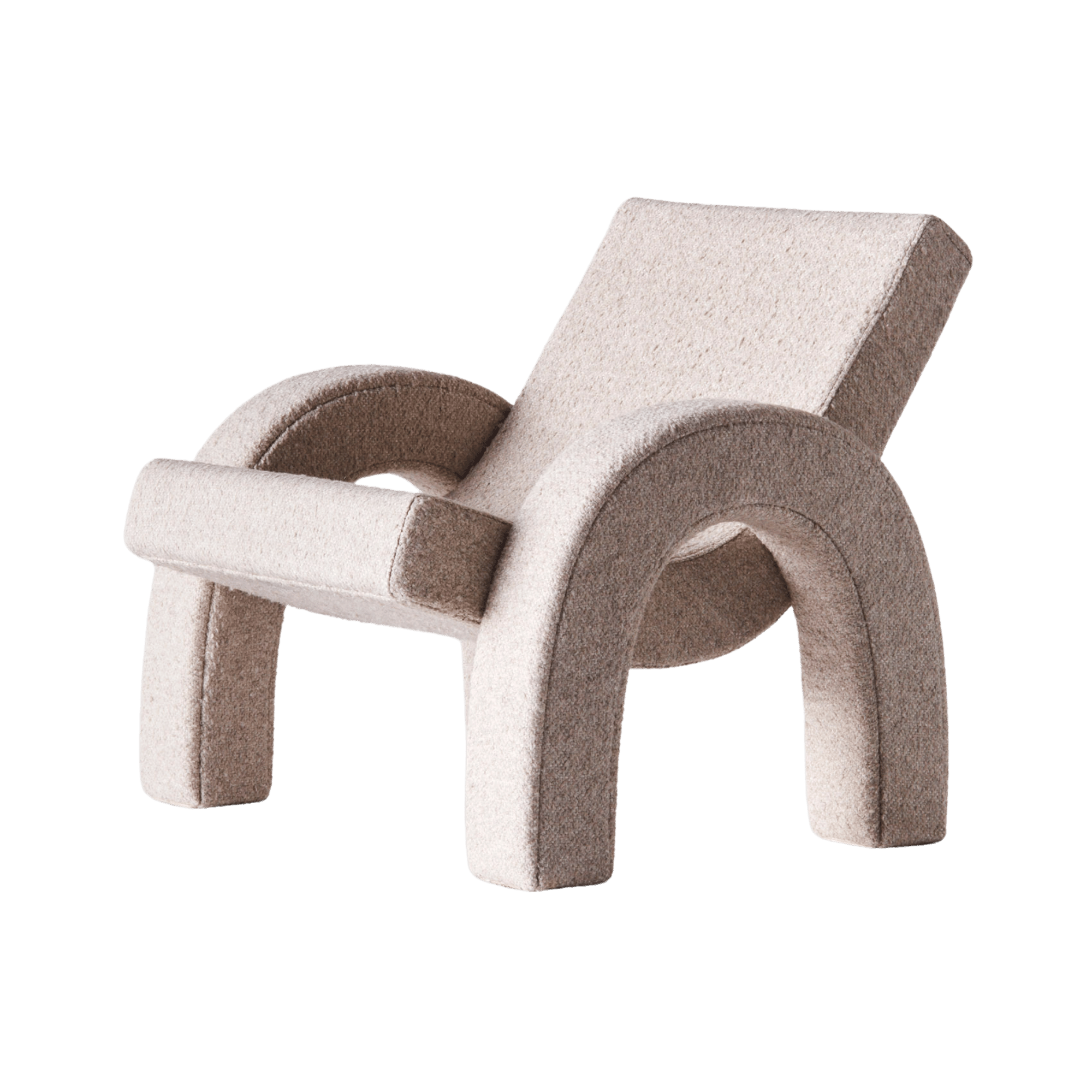 Arco Lounge Chair Boucle Natural - Timeless Accent Armchair - Dusty Deco - THAT COOL LIVING