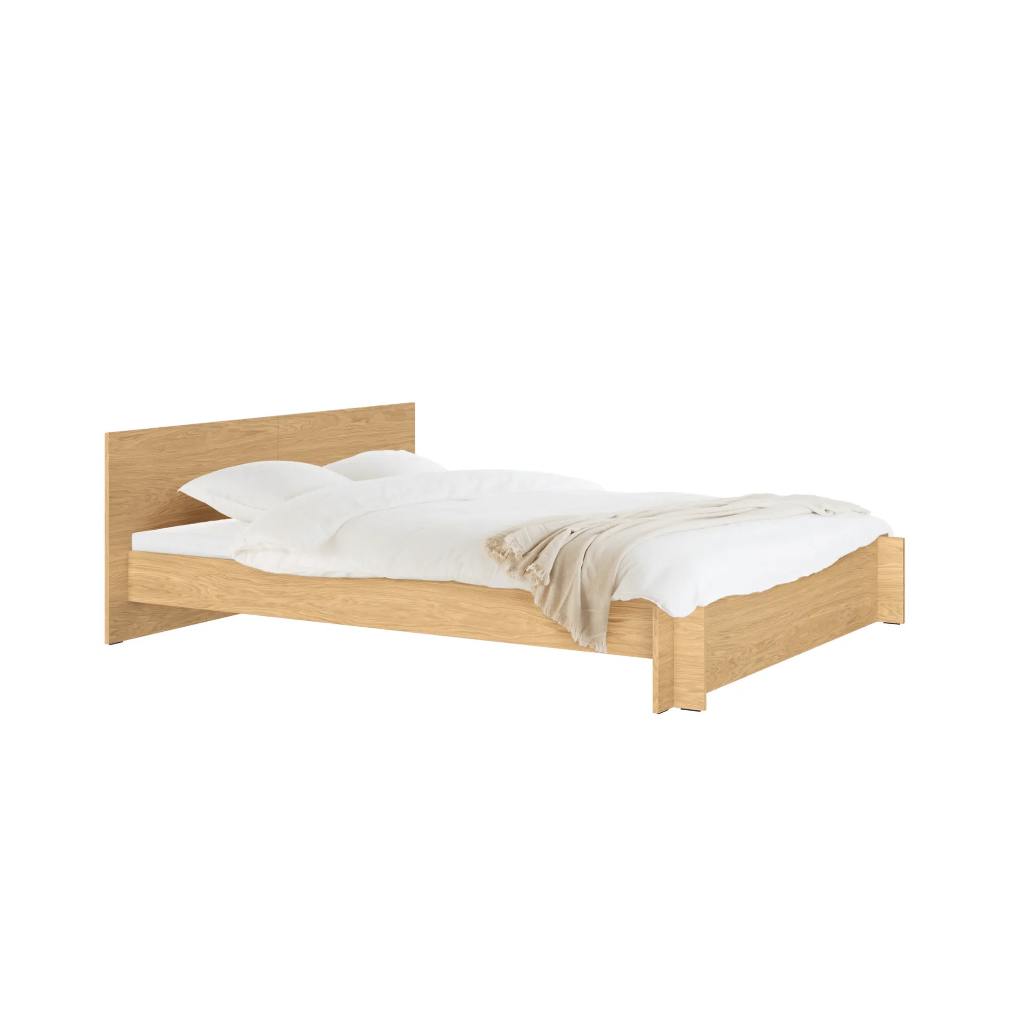 Valt Bed with adjustable head and footrest, upholstered frame and sleek design