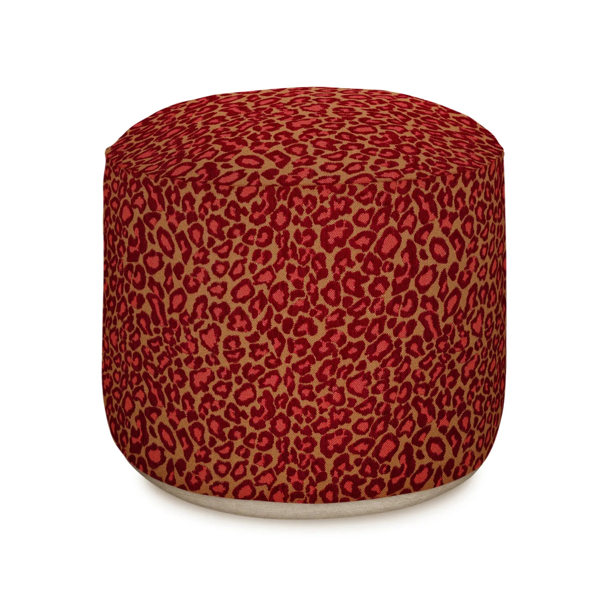 Handwoven outdoor Maya pouf made from durable, weather-resistant materials for stylish and comfortable outdoor seating