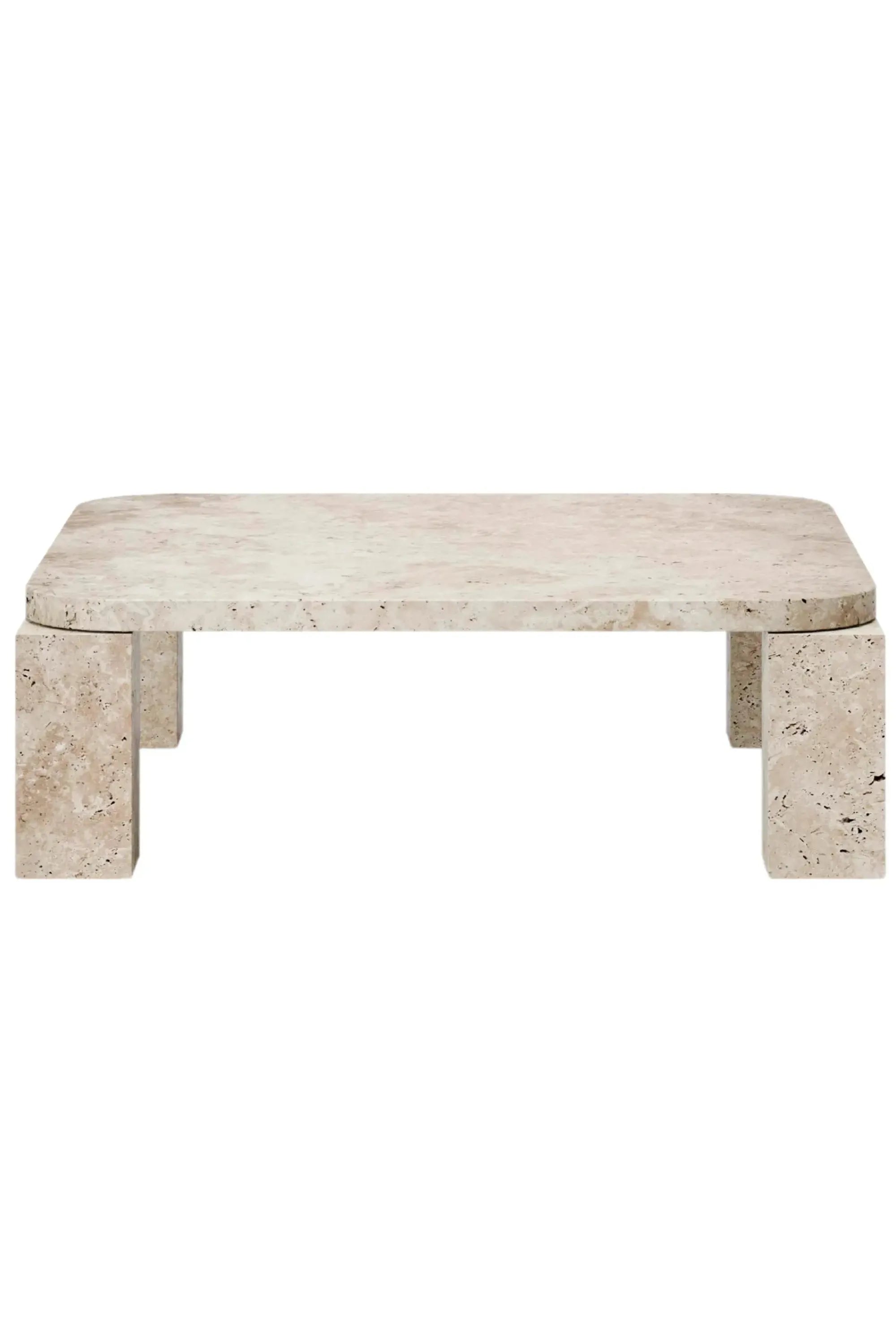 Atlas Coffee Table - Low - Travertine - THAT COOL LIVING