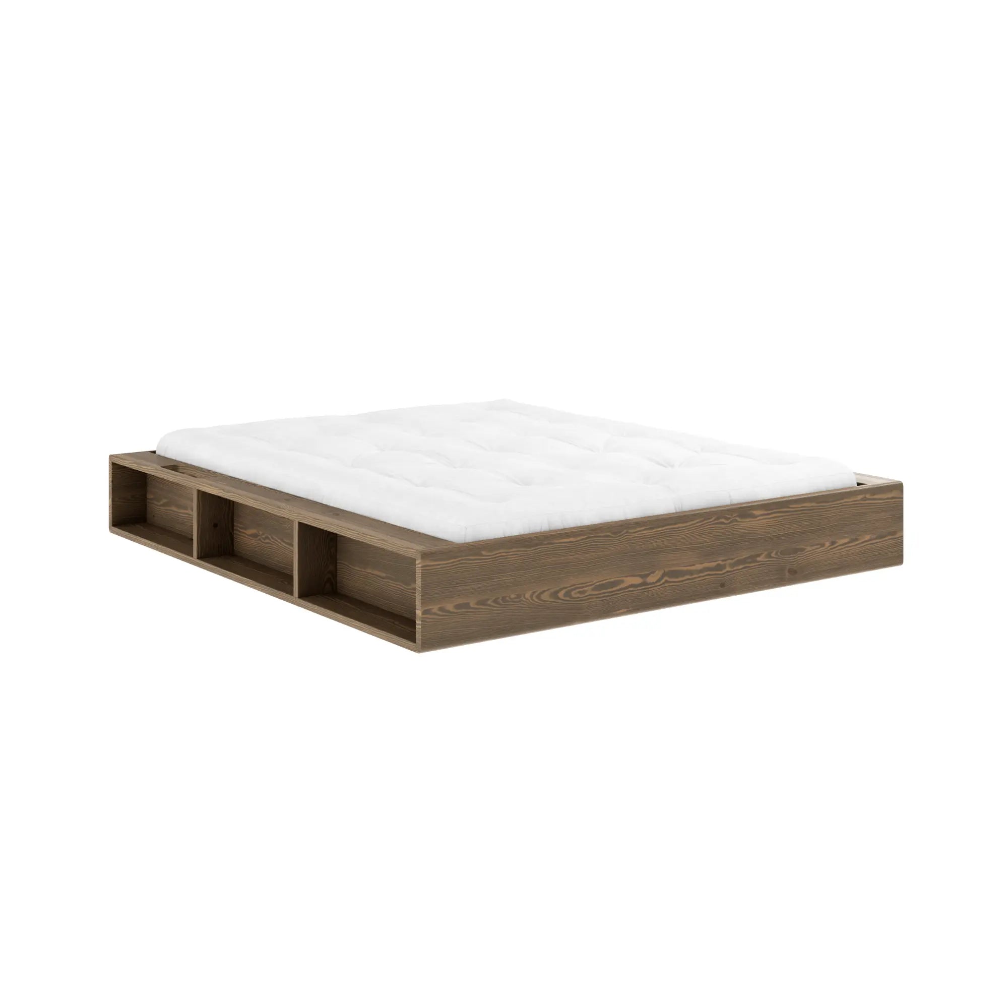 Ziggy Bed - Carob Brown: Minimalistic Bed Frame with Storage - Karup Design - That Cool Living