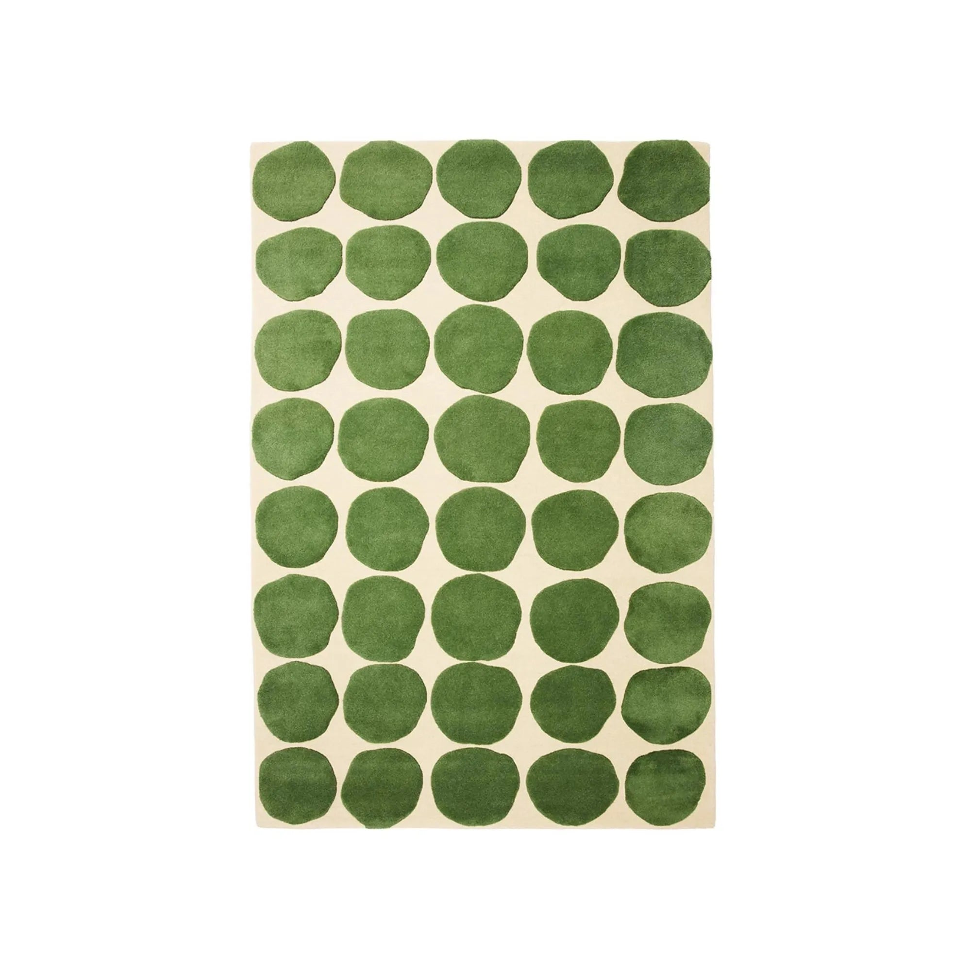 Dots 2 Wool Rug in ivory and gray colors, handwoven with soft, luxurious texture and modern design