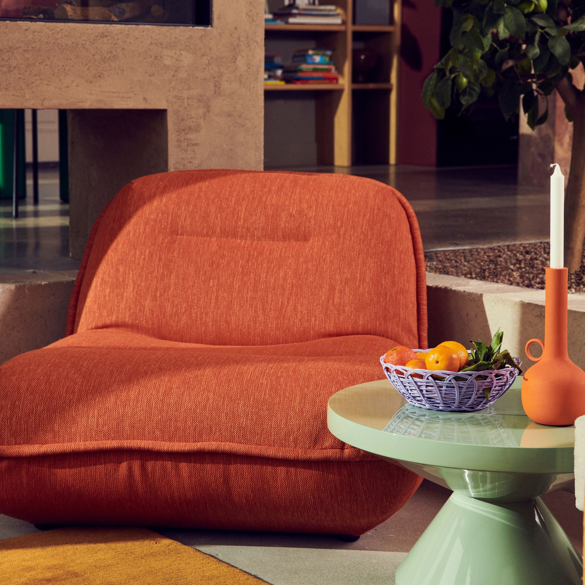 Puff Lounge Chair - Berry - THAT COOL LIVING