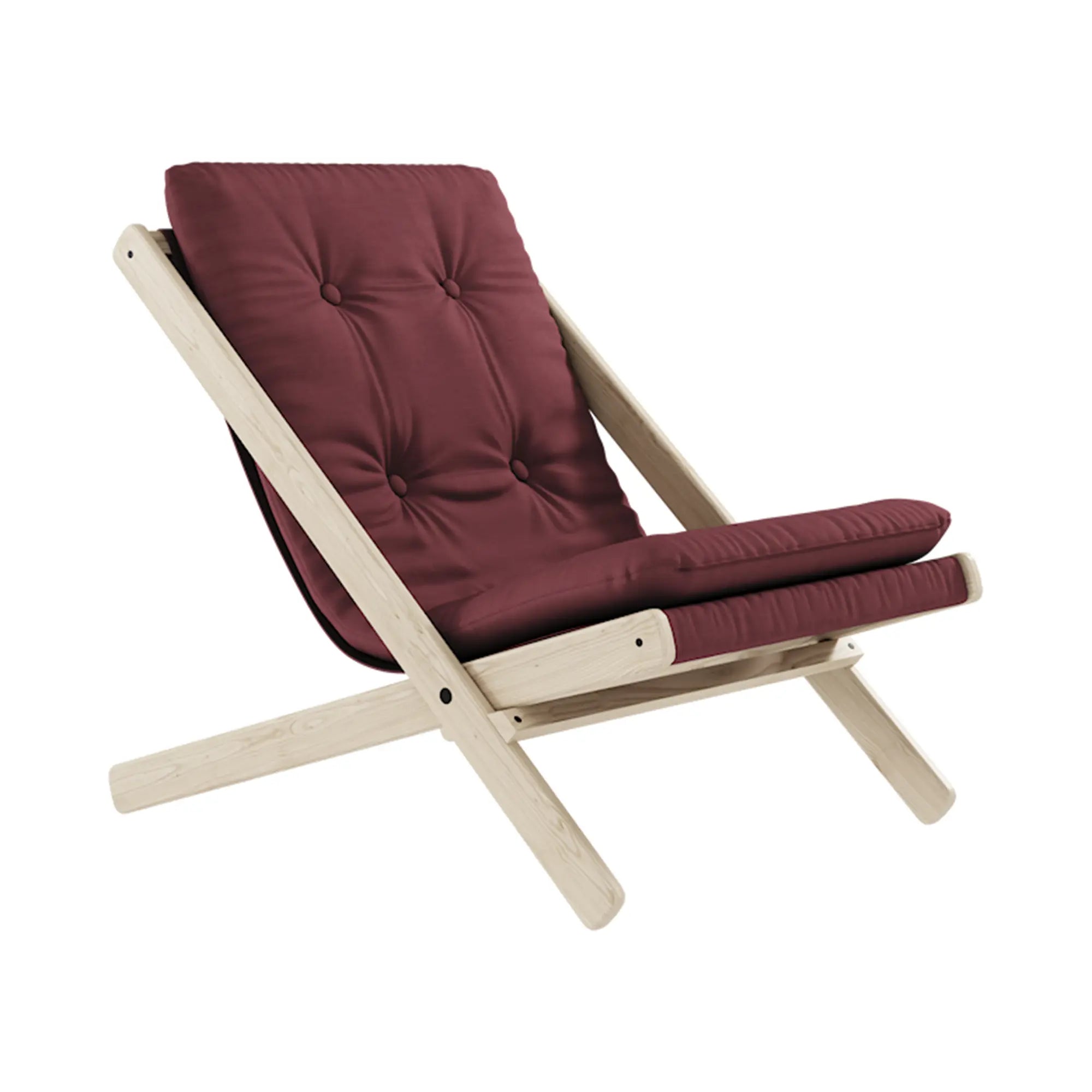 Modern Boogie Futon Chair with comfortable cushioned seat and sleek metal frame perfect for contemporary living spaces