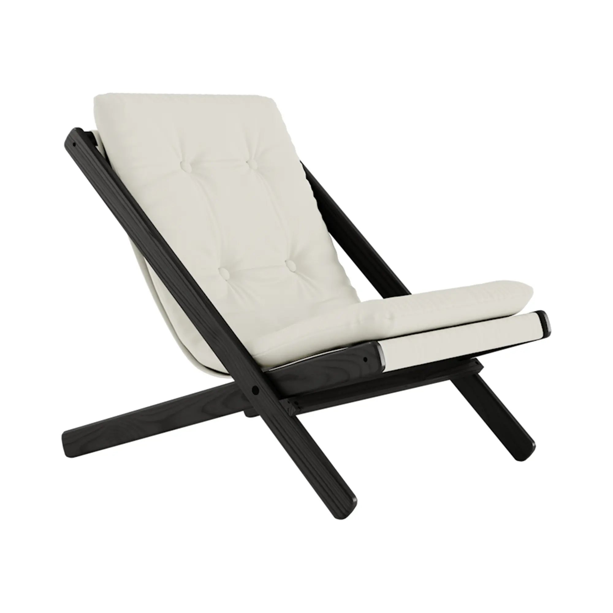 Adjustable Boogie Futon Chair in charcoal fabric with synchro-tilt control
