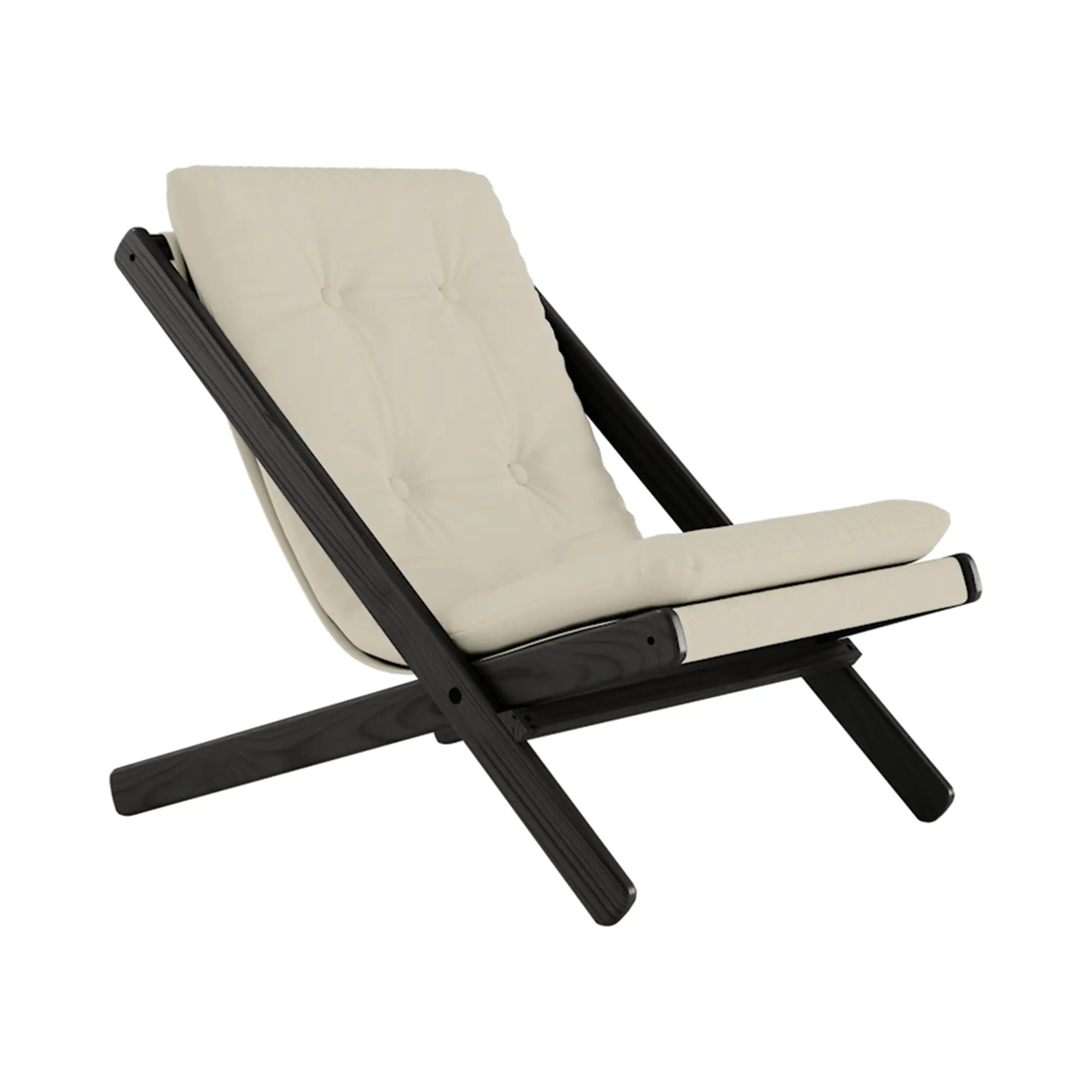 Compact Boogie Futon Chair in sky blue fabric with compact design