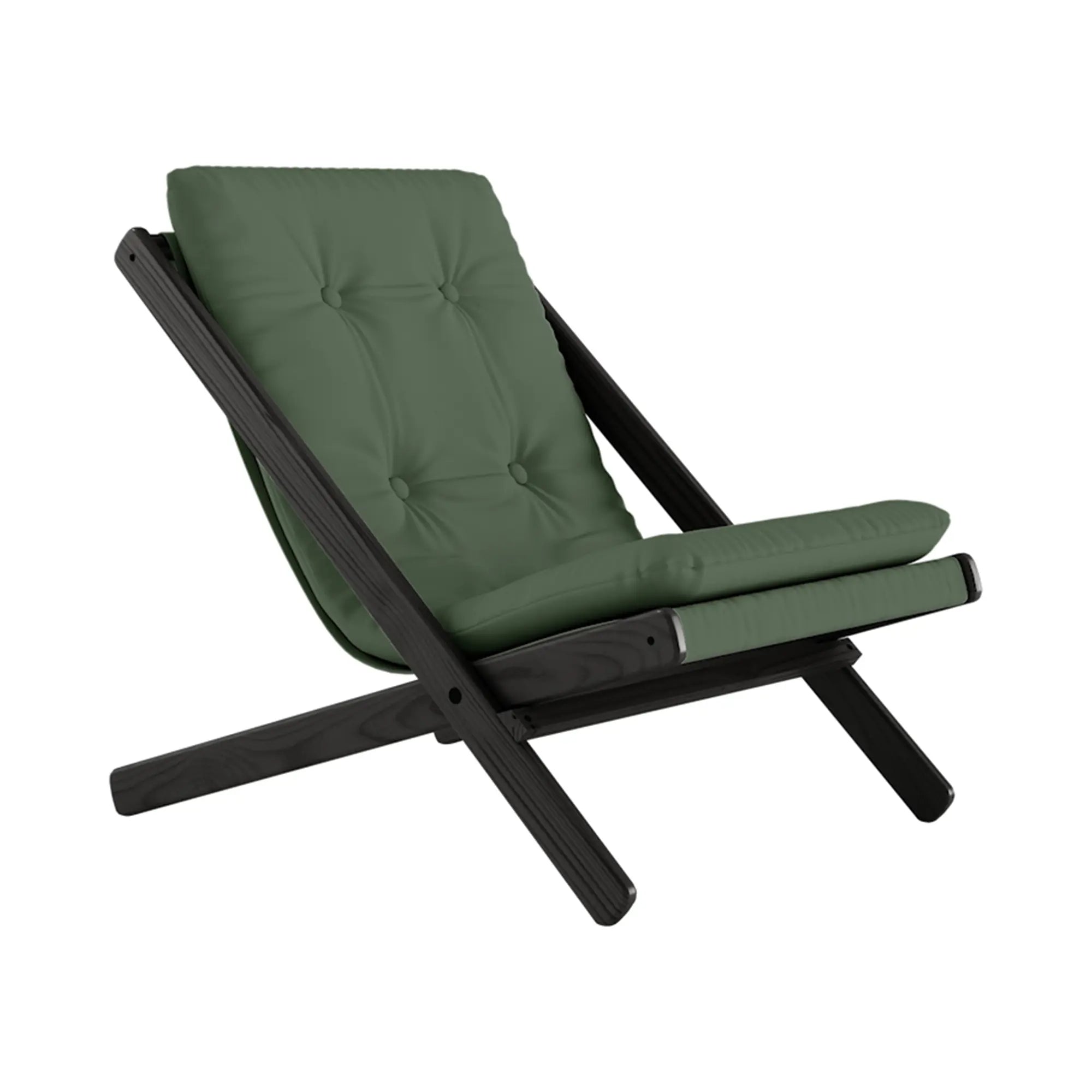Spacious Boogie Futon Chair in maroon fabric with wide seat and backrest