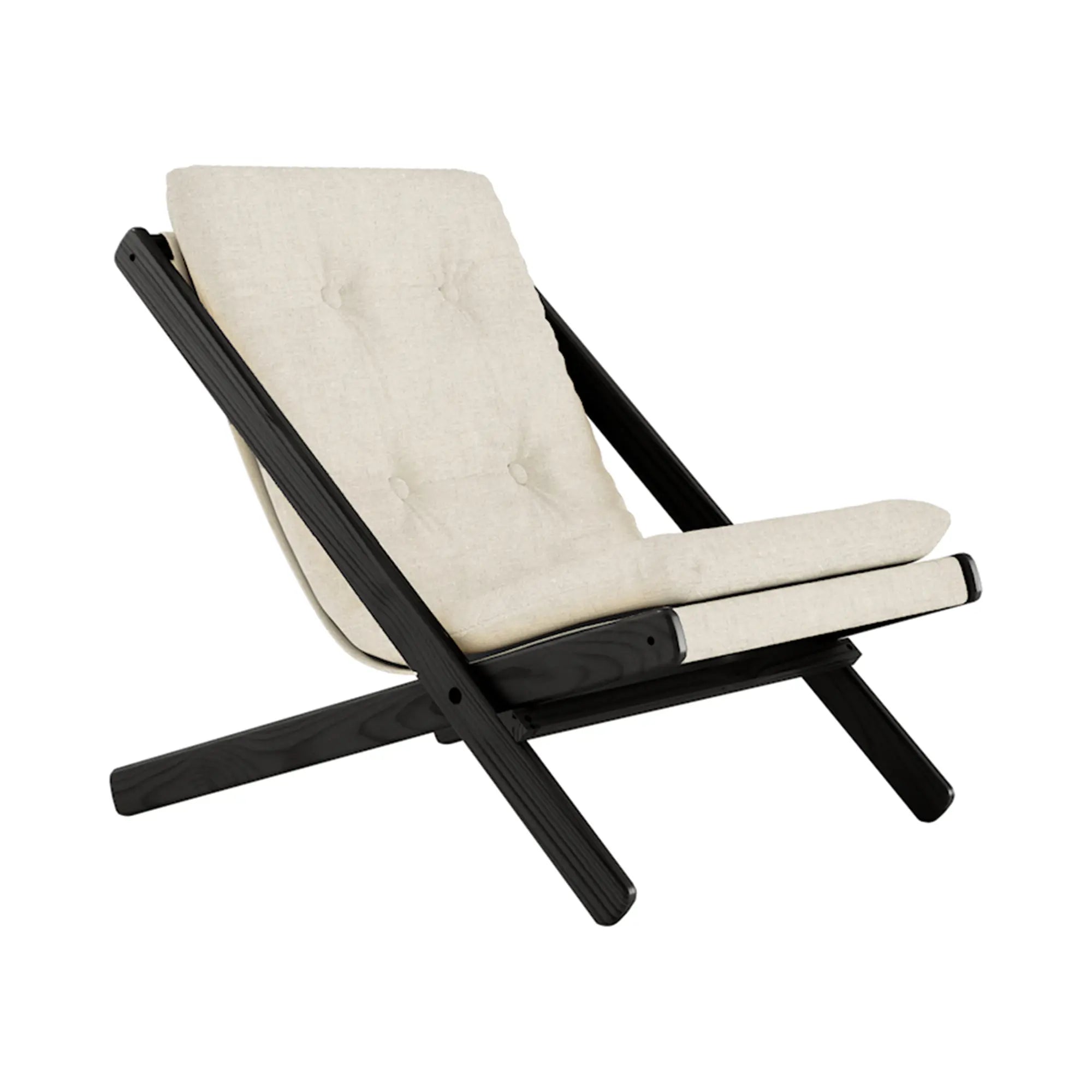 Sustainable Boogie Futon Chair in beige fabric with eco-friendly materials