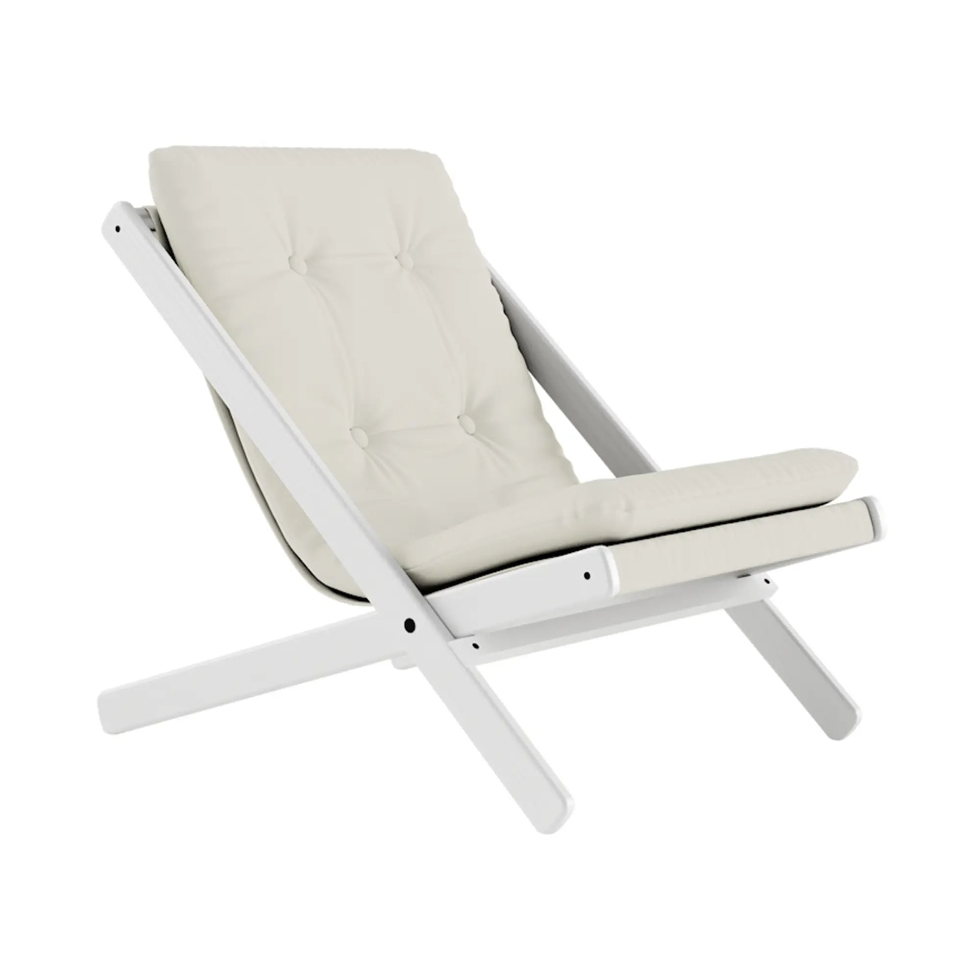 Attractive Boogie Futon Chair in silver fabric with sleek and modern look