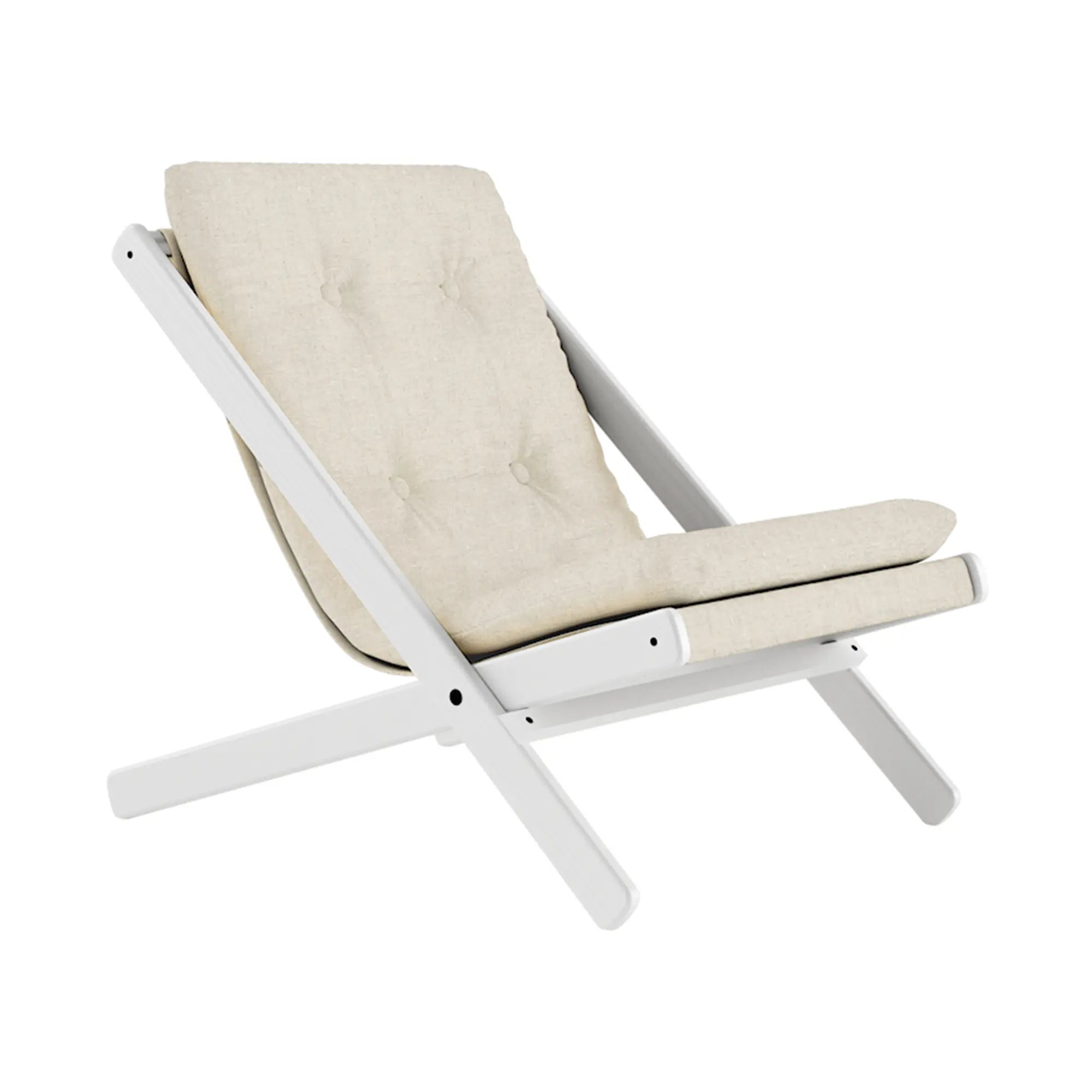 High-quality Boogie Futon Chair in pewter fabric with premium craftsmanship