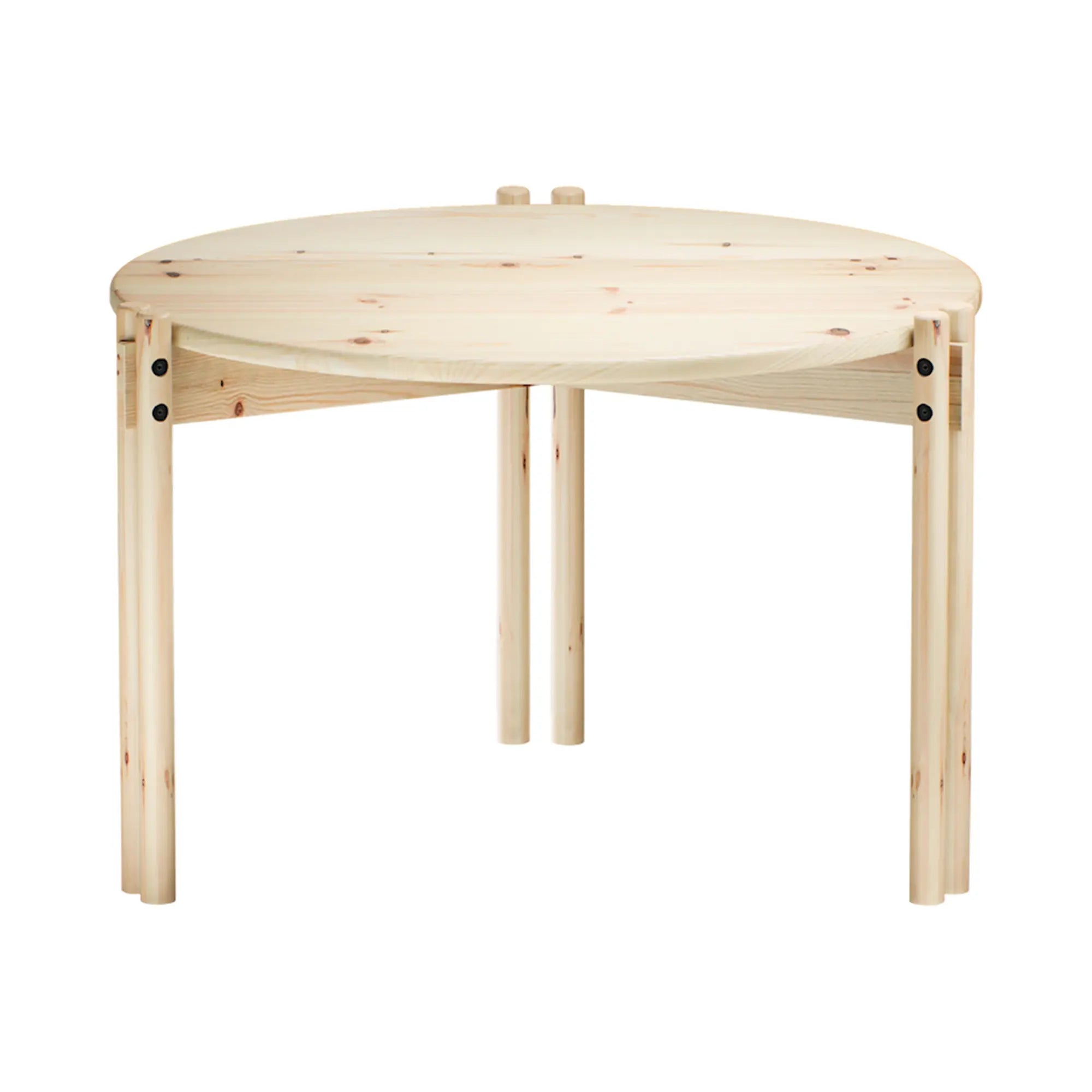 Sticks High Coffee Table in dark walnut finish with metal legs