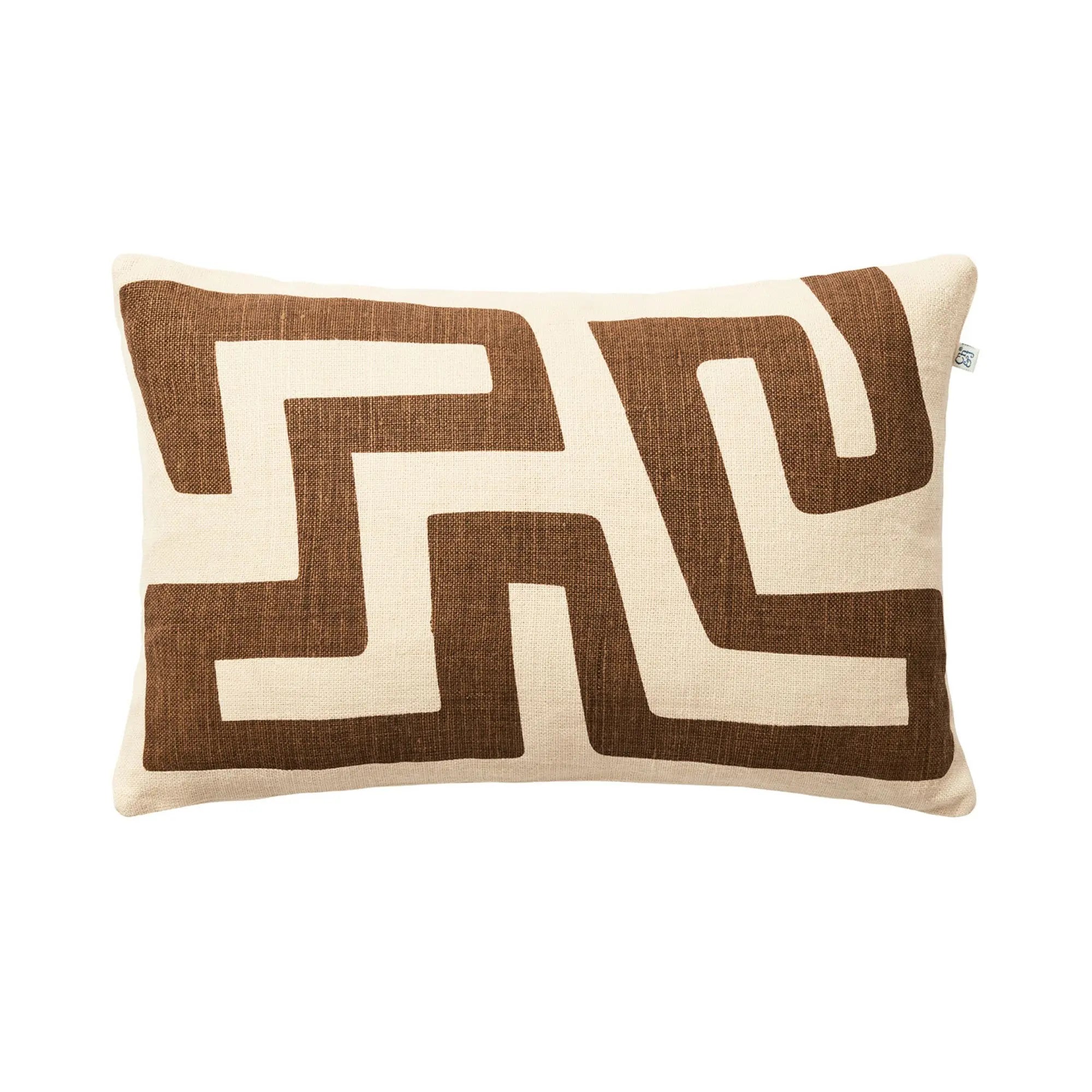 Nagra Cushion in vibrant red color, featuring soft and durable fabric
