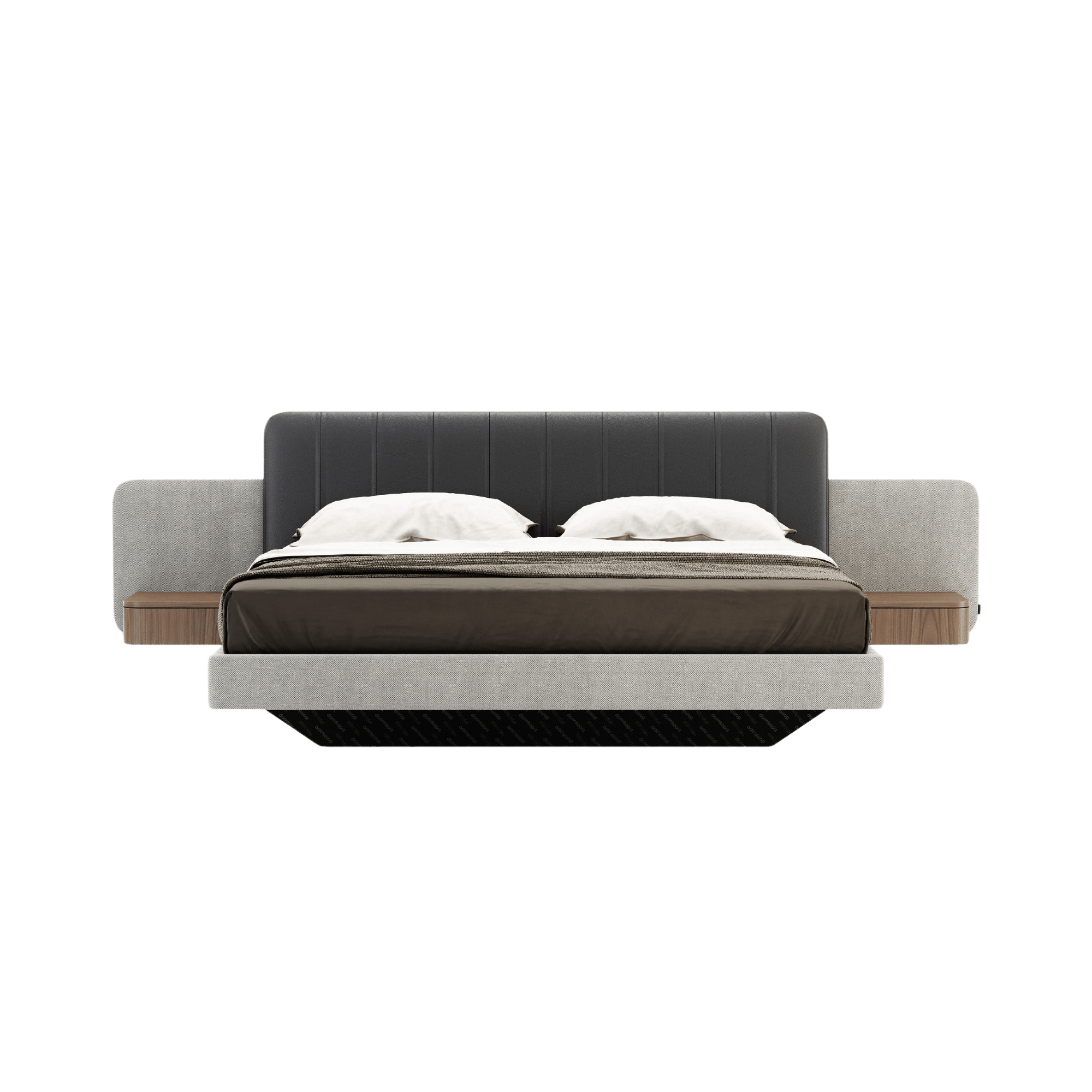 Amanda Bed - Domkapa - Upholstered Bed with Integrated Nightstands -  THAT COOL LIVING