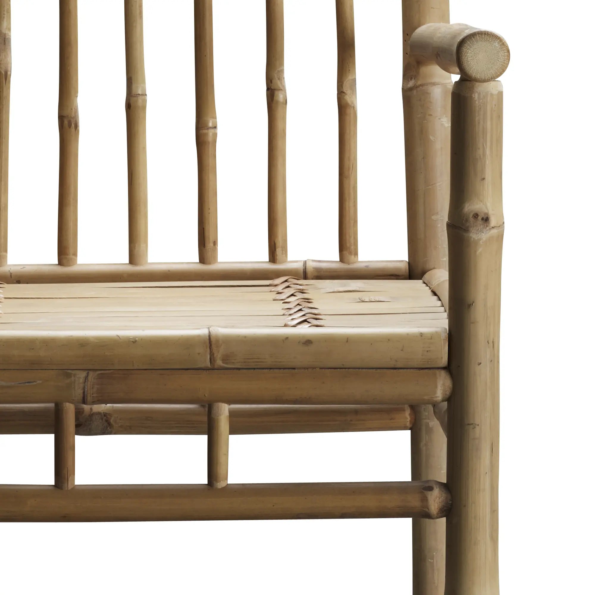 Set of 4 elegant and comfortable bamboo armchairs for outdoor dining