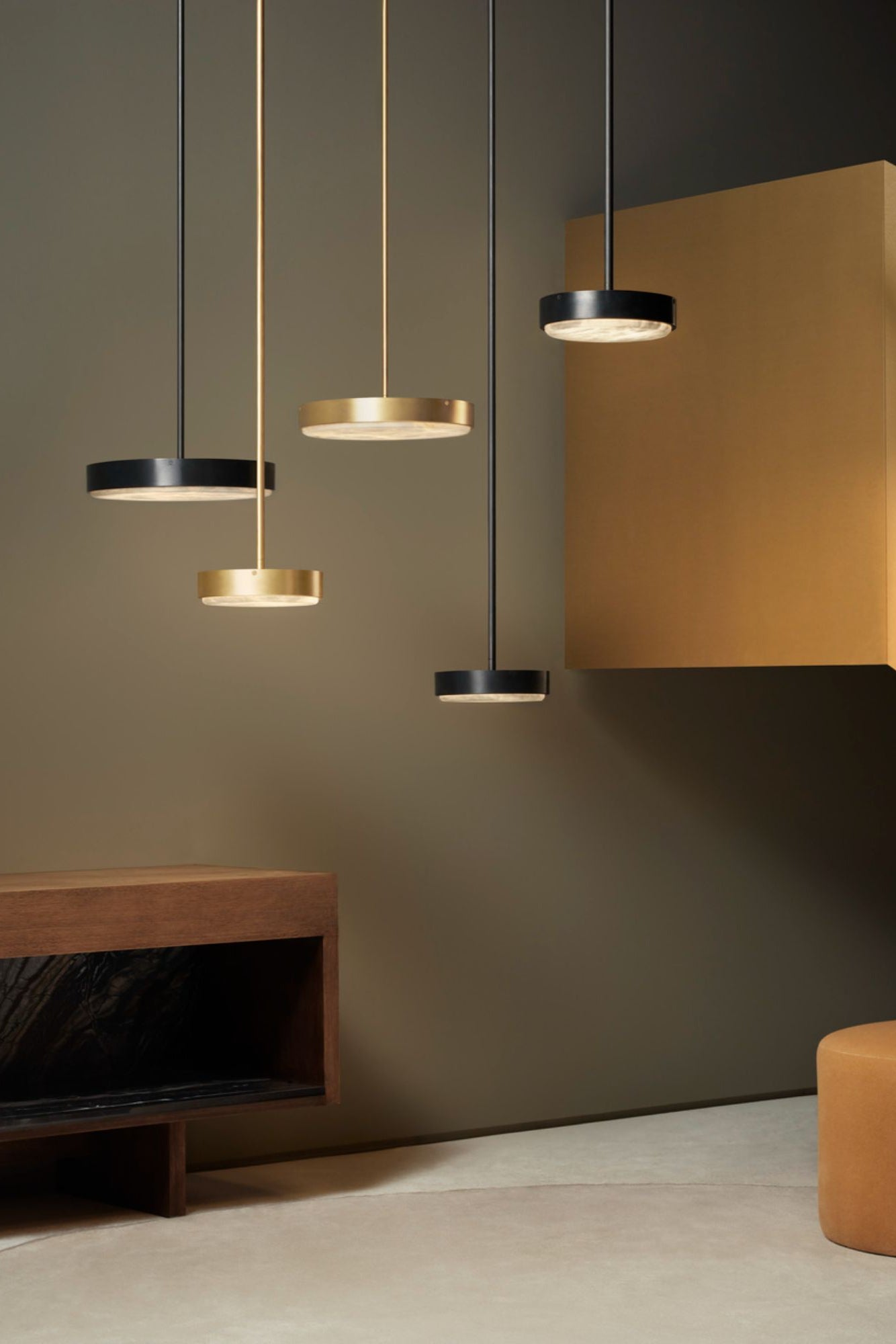 Anvers Pendant Lamp – Alabaster and Brass Lighting Fixture - CTO Lighting - That Cool Living