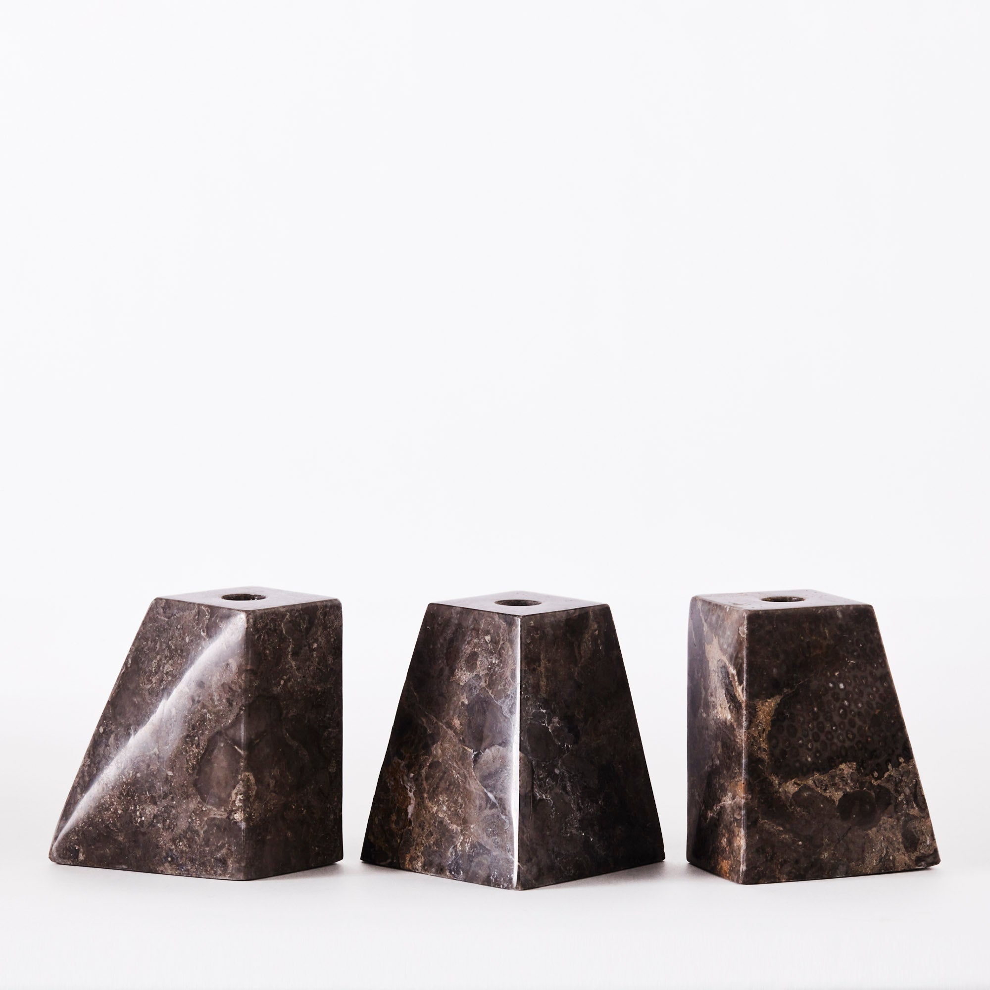 Pyramid Candle Holders Grey - THAT COOL LIVING