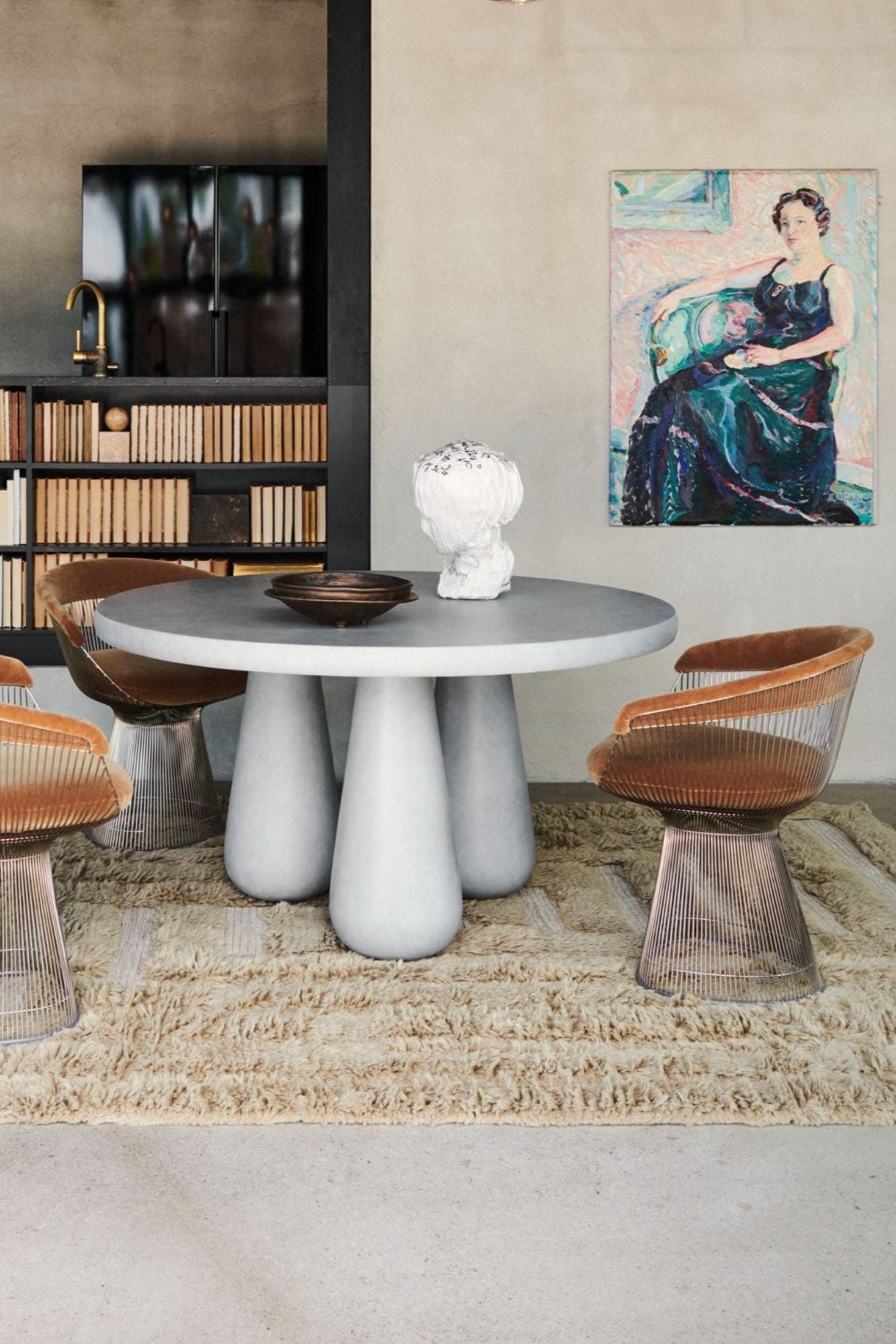 Round Dining Table Grey - THAT COOL LIVING