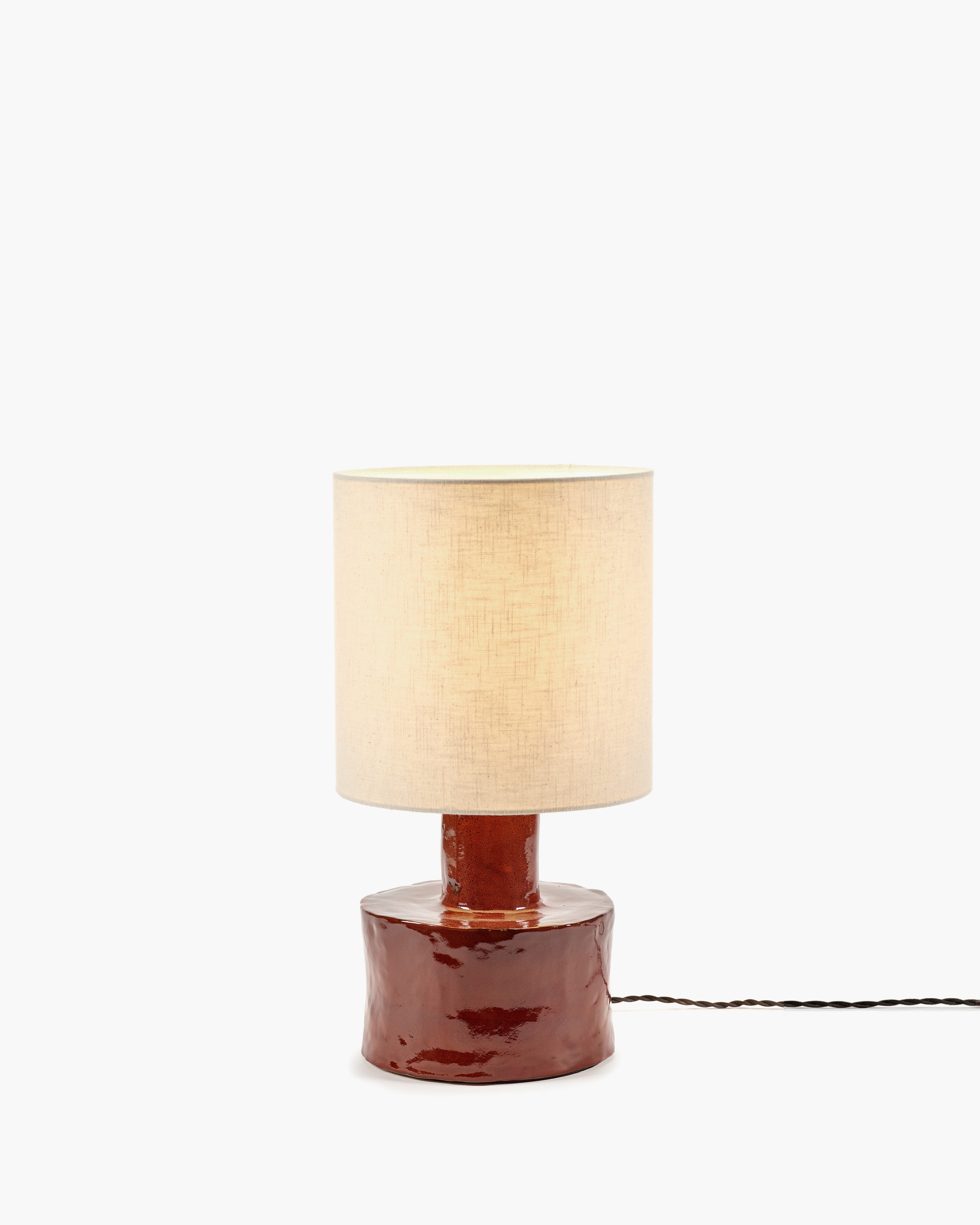 Table lamp red - beige Catherine - THAT COOL LIVING