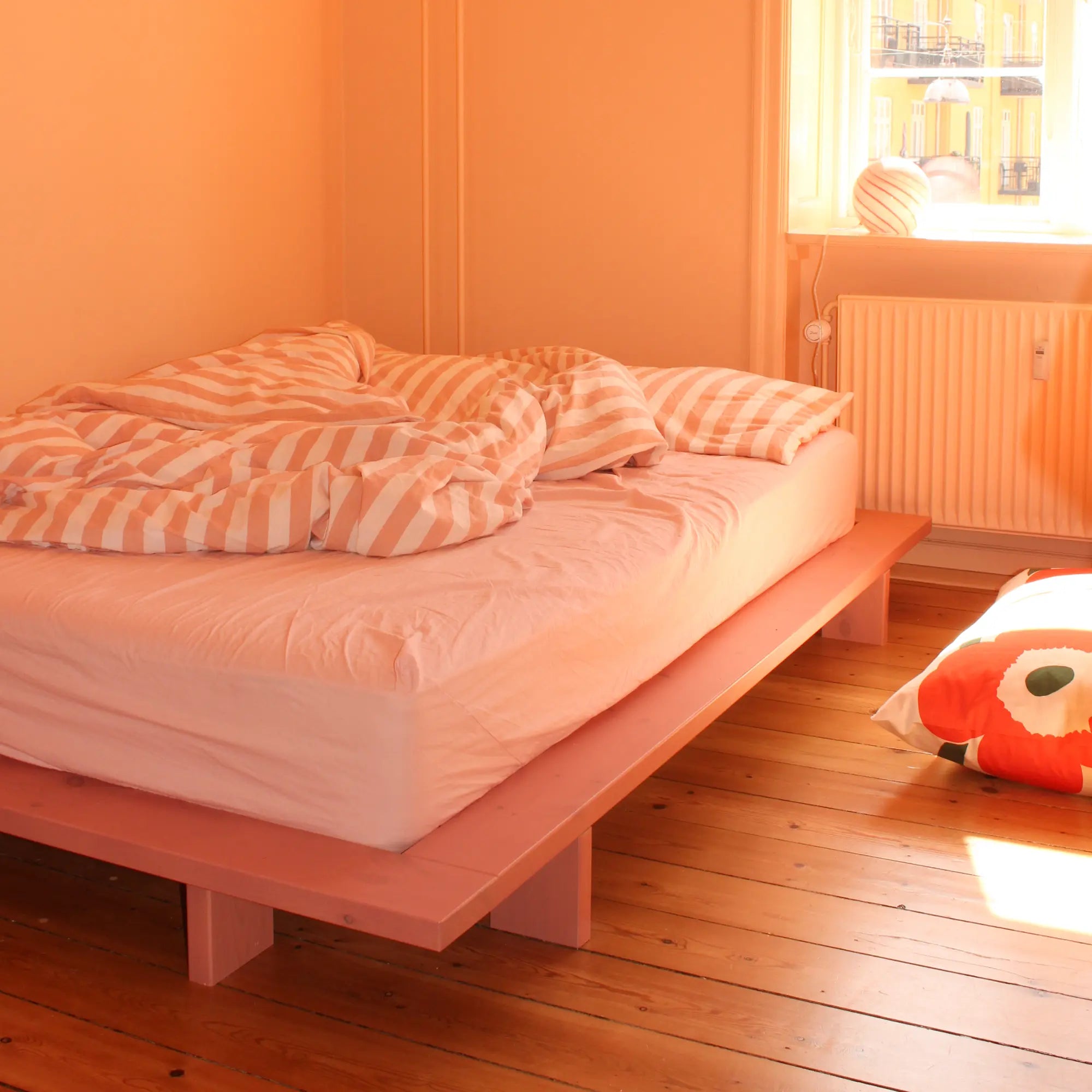 Japan Bed - Pink Sky - Minimalist Japanese Platform Bed
