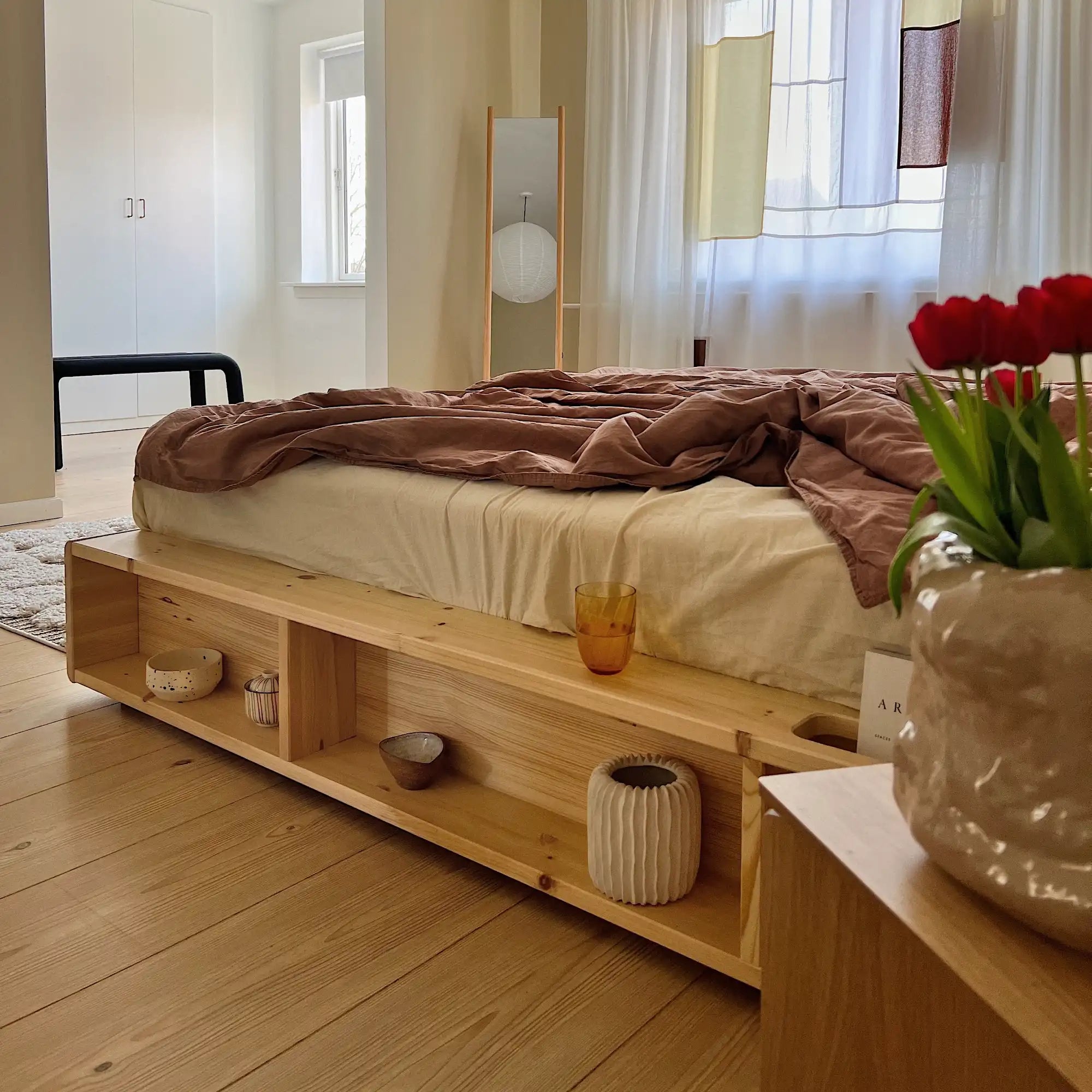 Ziggy Bed - Raw: Minimalistic Bed Frame with Storage - Karup Design - That Cool Living - Japanese Bed