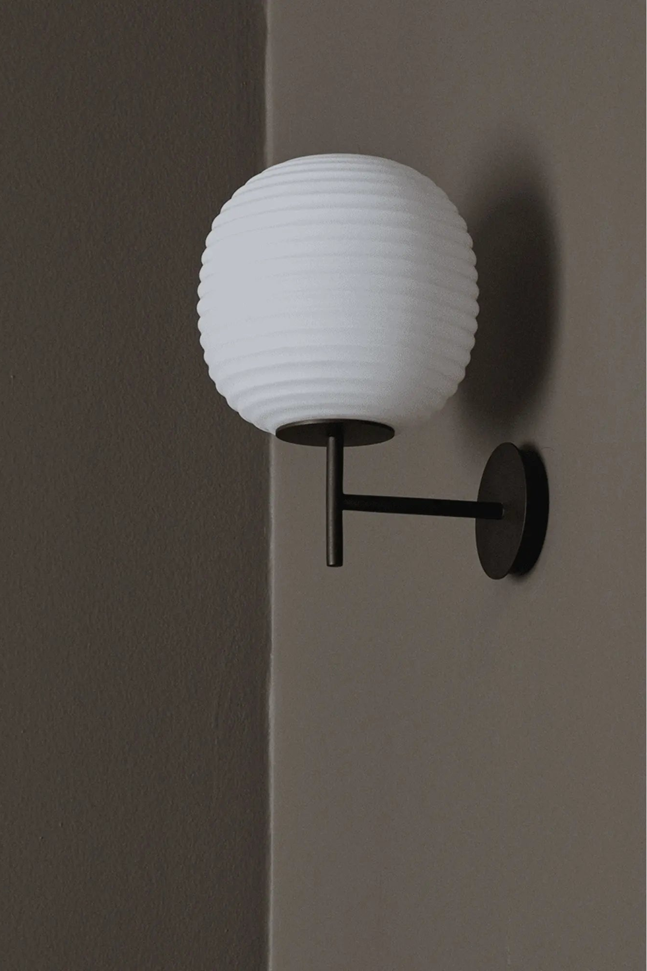 Outdoor Lantern Wall Lamp with Weathered Bronze Finish and Seeded Glass