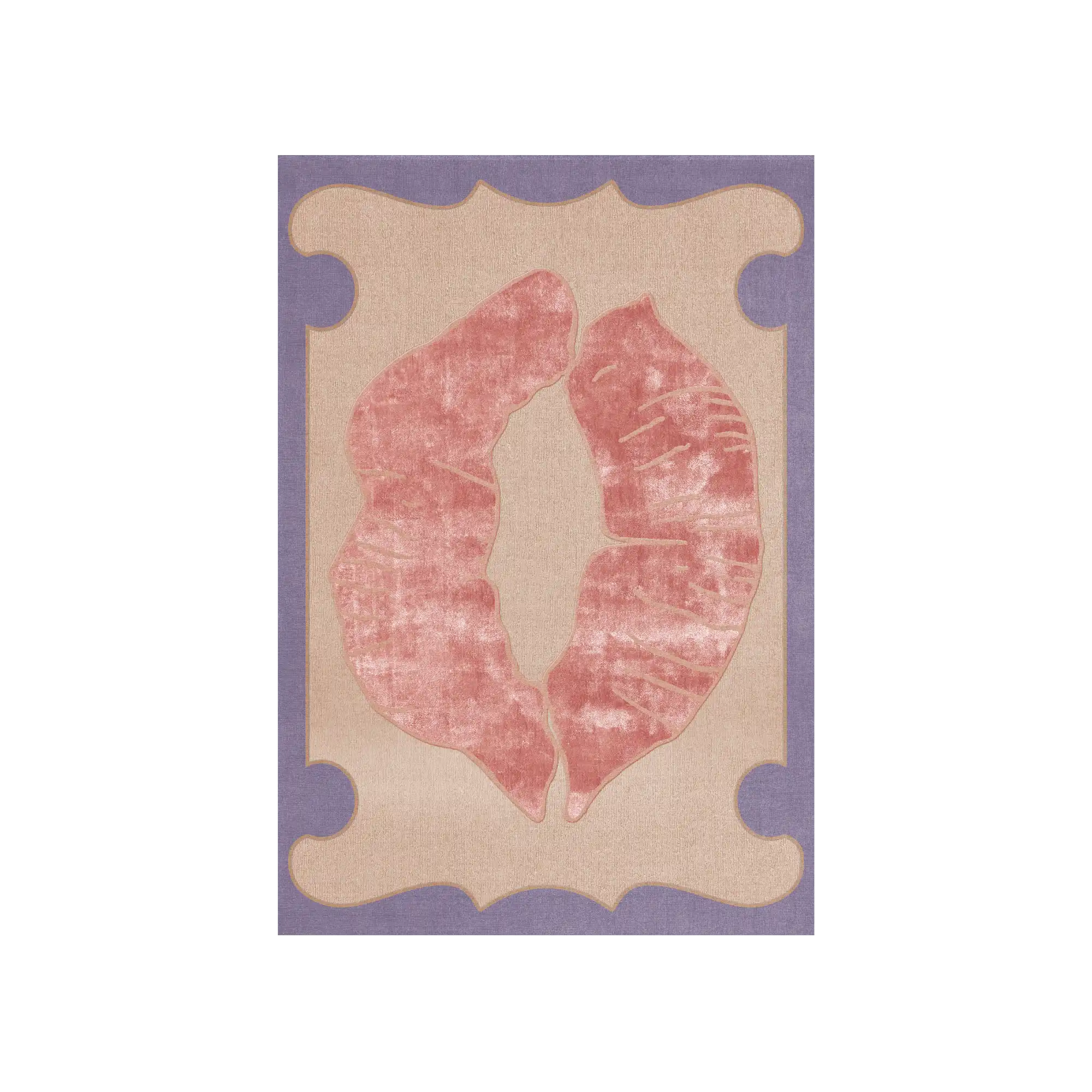 Lips Patterned Wool Rug - THAT COOL LIVING