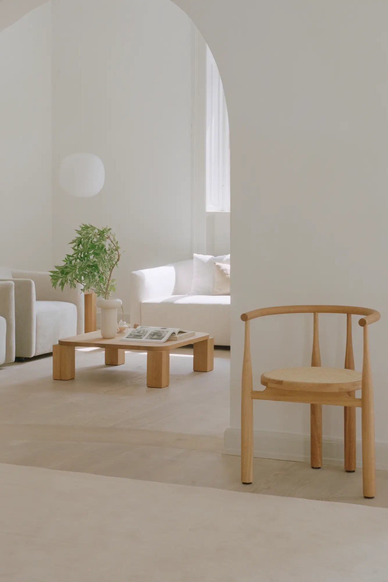 Minimalist coffee table with clean lines and elegant finish