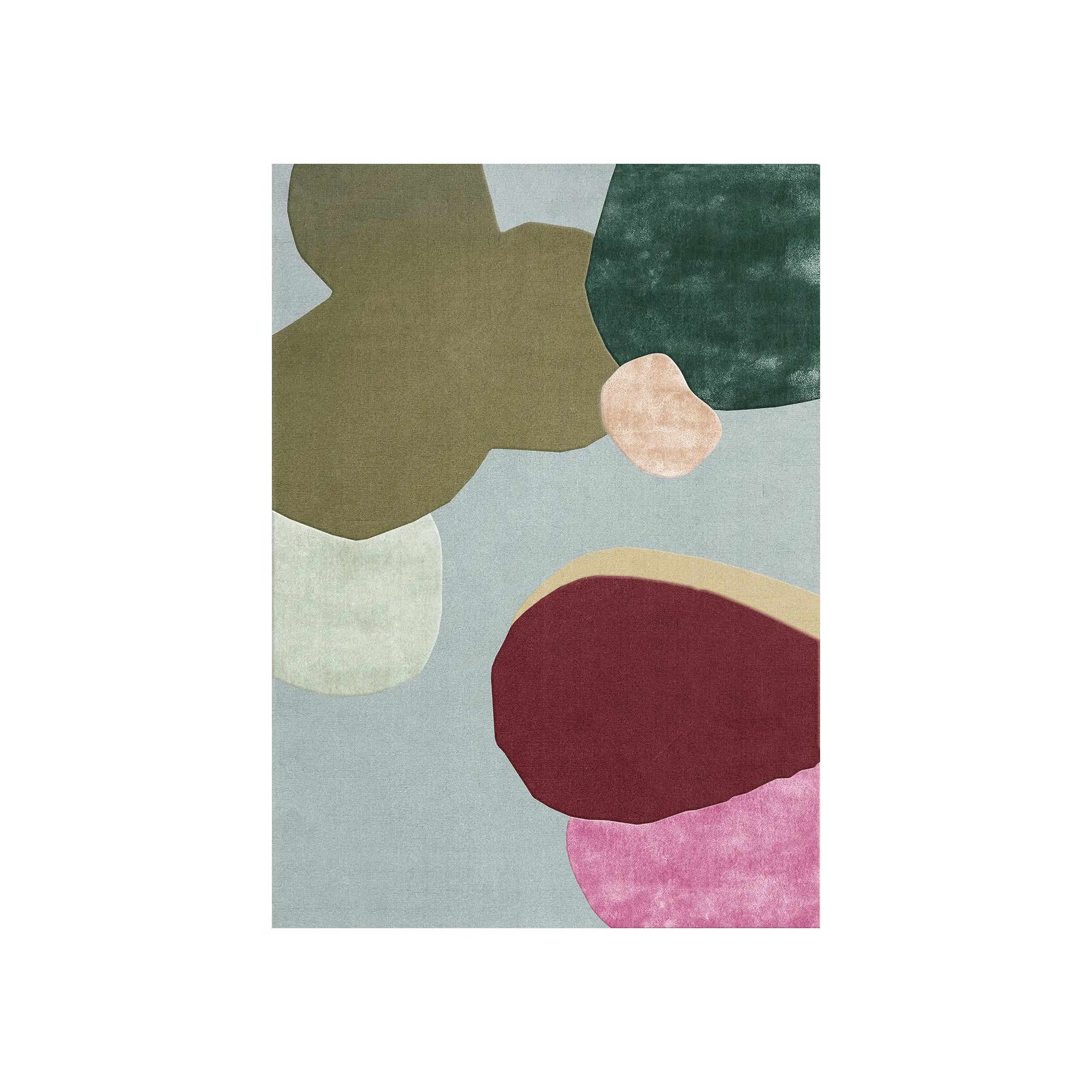 Handcrafted blue and white wool rug featuring a delicate floral design, perfect for adding a touch of elegance to any bedroom or living space