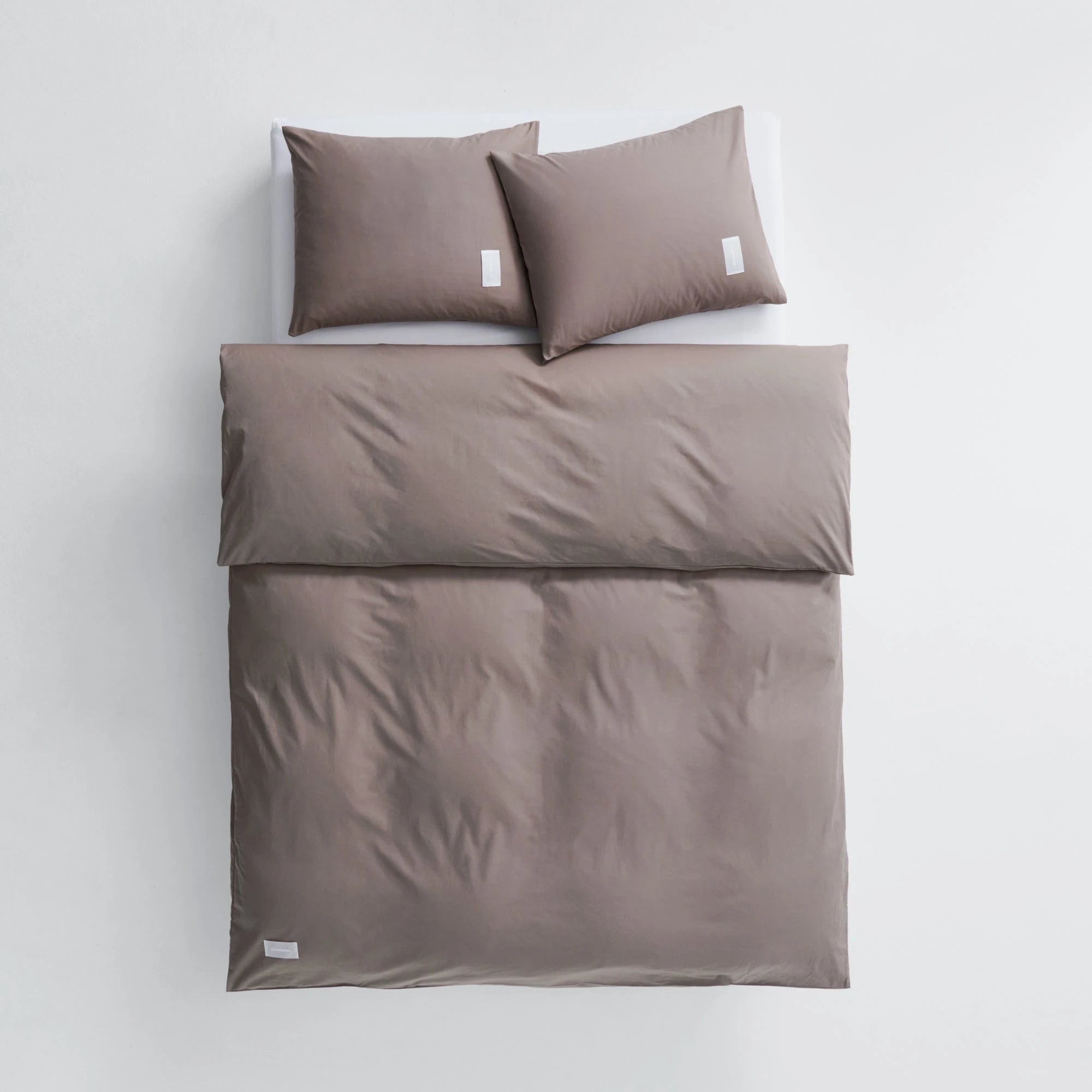 Pure Poplin Duvet Cover - Mud - THAT COOL LIVING