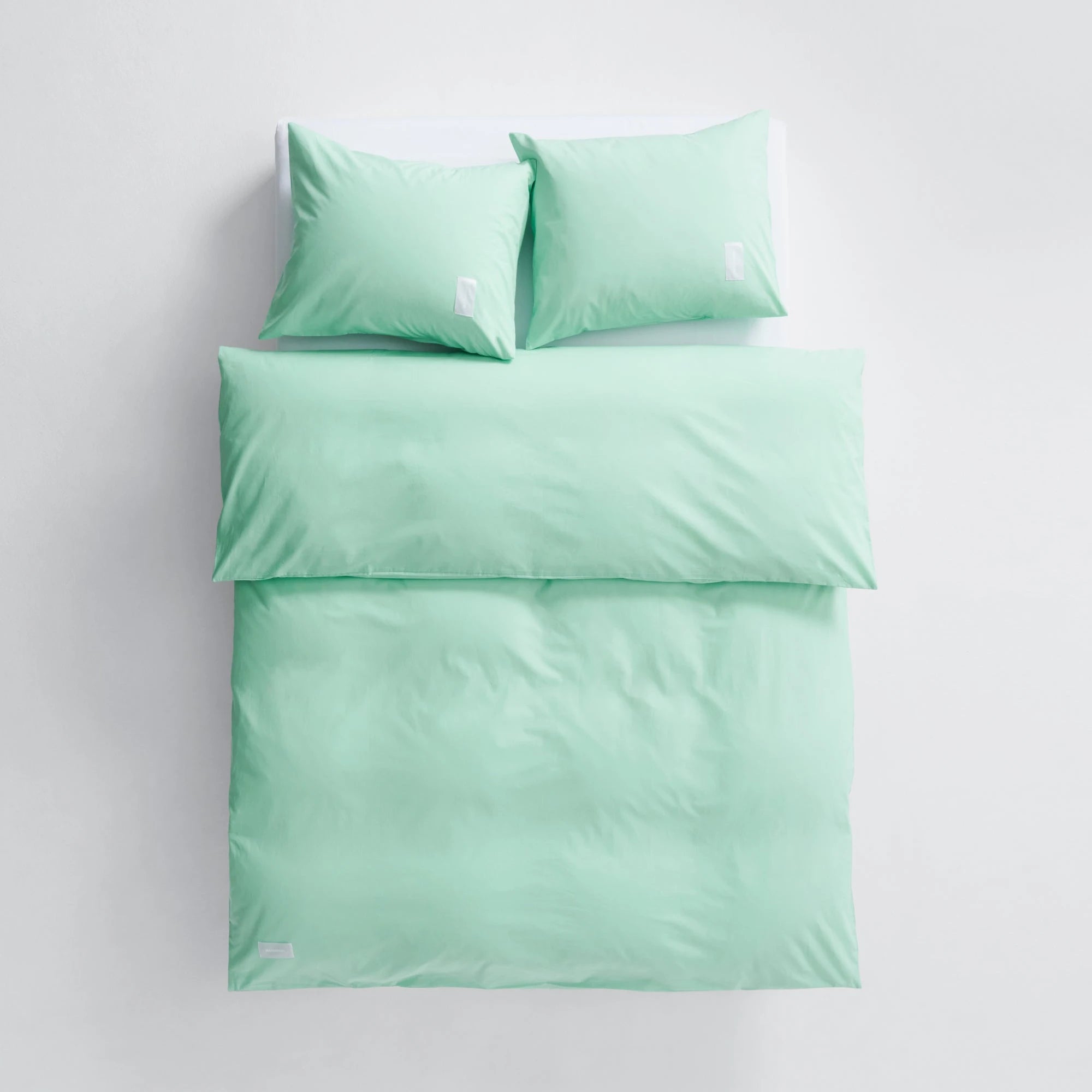 Pure Poplin Duvet Cover - Pale Green - THAT COOL LIVING