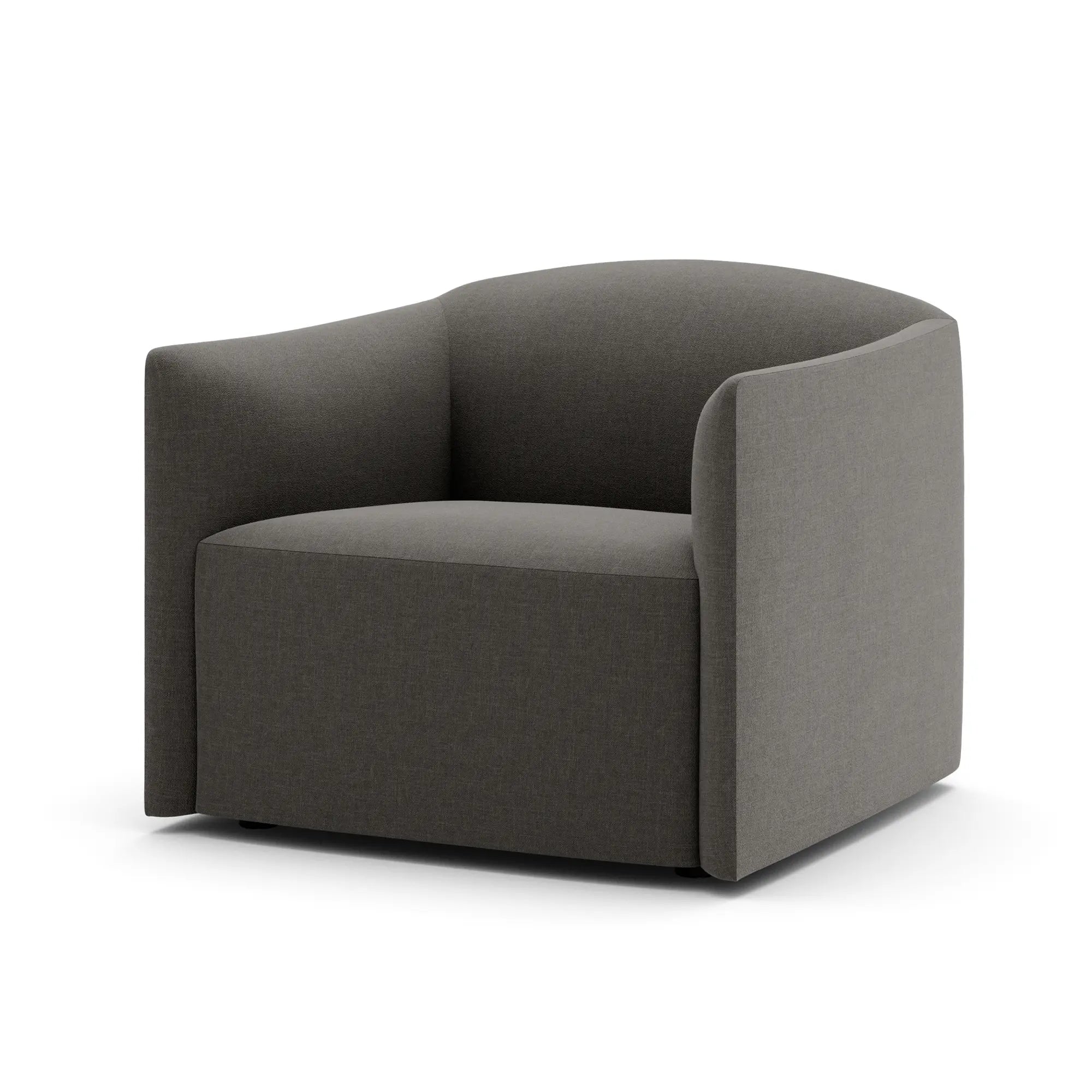 Durable Shore Lounge Chair with Extended Base in Charcoal