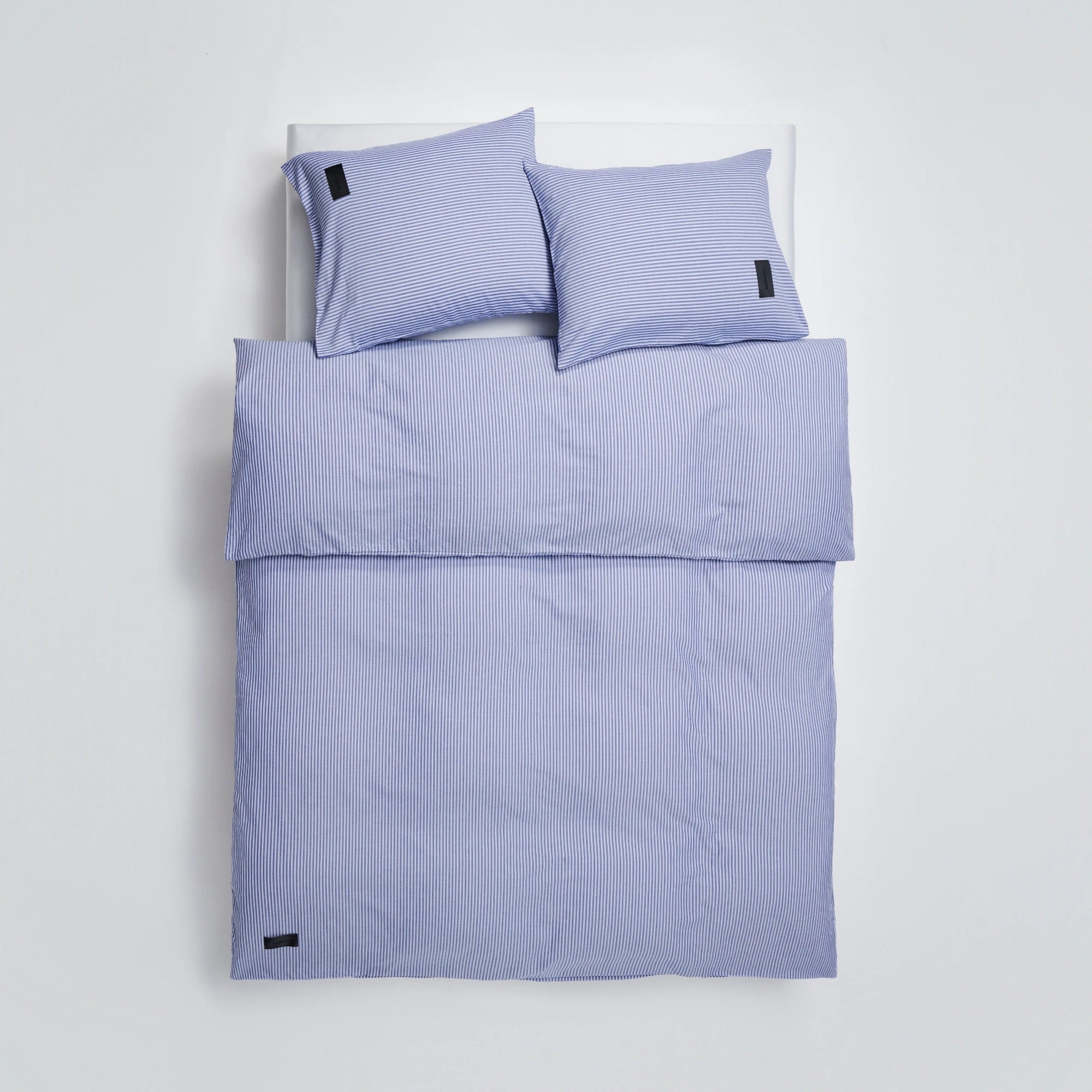 Wall Street Duvet Cover - Stripe Dark Blue Oxford - THAT COOL LIVING