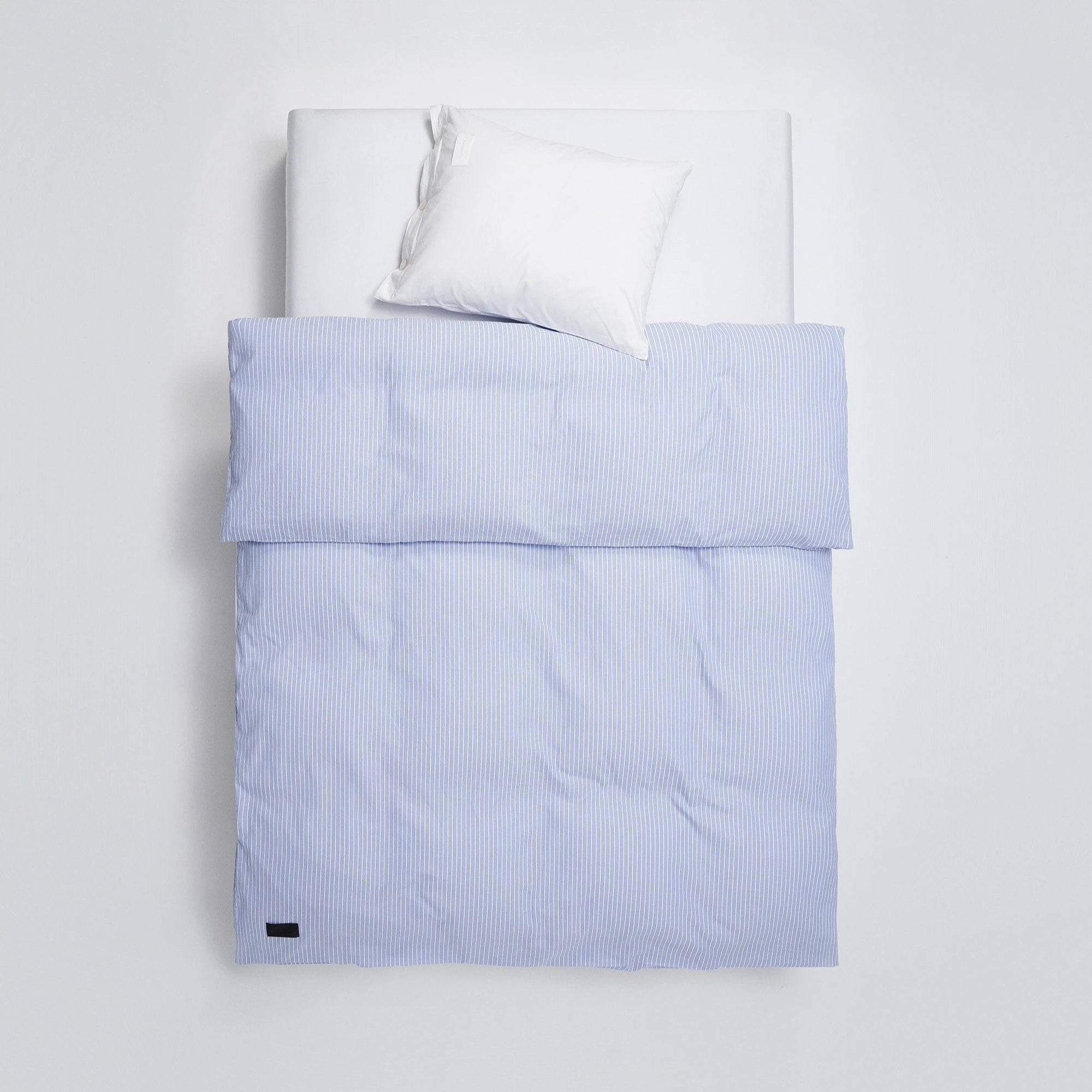 Wall Street Duvet Cover - Stripe Light Blue Oxford - THAT COOL LIVING