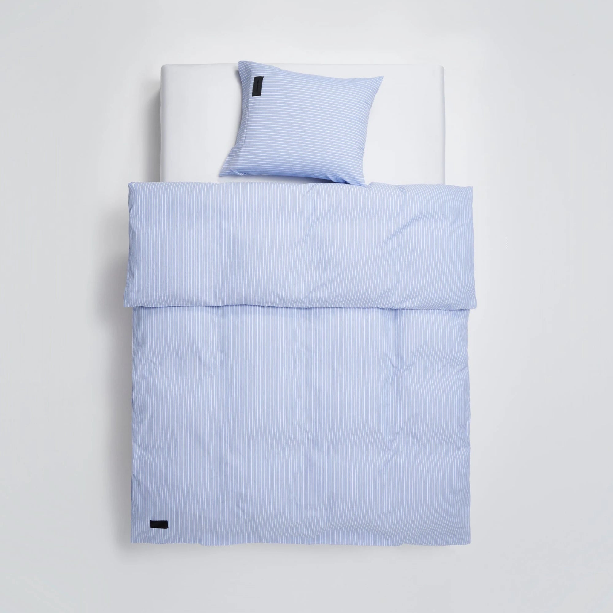 Wall Street Duvet Cover - Stripe Light Blue Oxford - THAT COOL LIVING