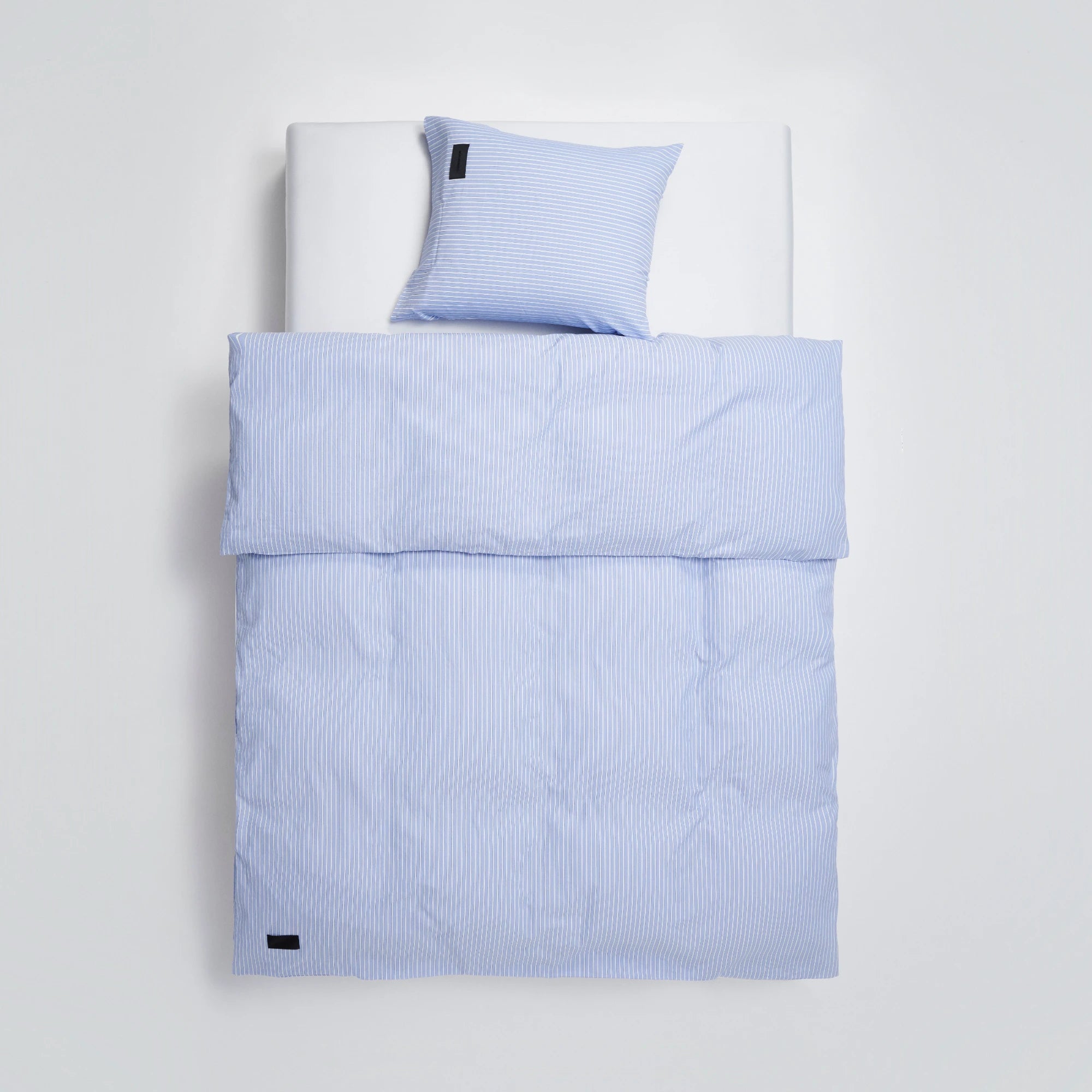 Wall Street Pillow Case - Stripe Light Blue Oxford - THAT COOL LIVING