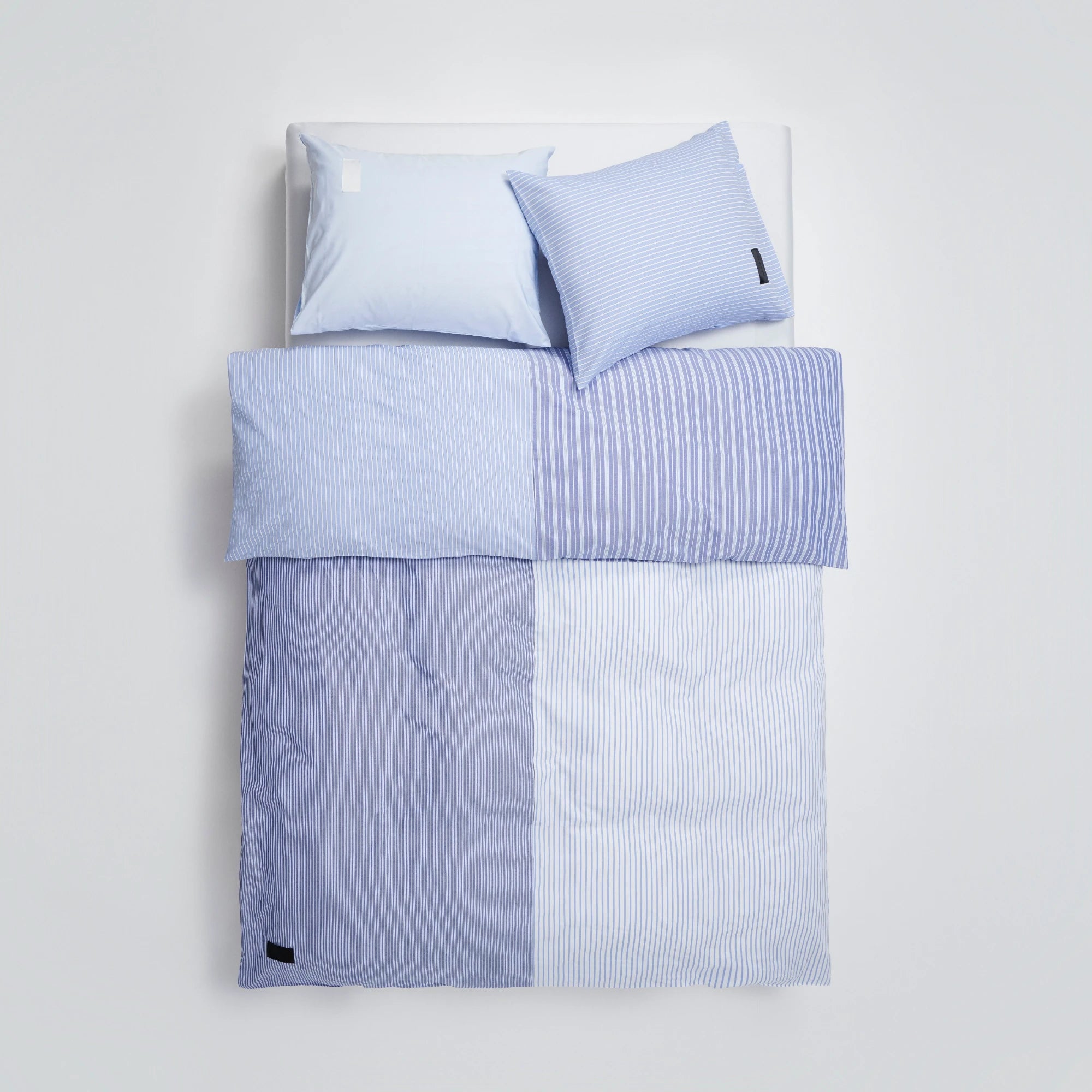 Wall Street Pillow Case - Stripe Light Blue Oxford - THAT COOL LIVING