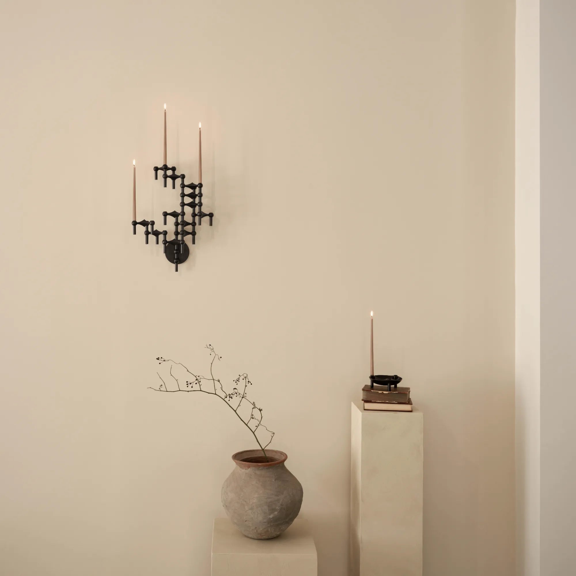 Wall Hanger Candle Holder - Black - Configuration 3 - THAT COOL LIVING