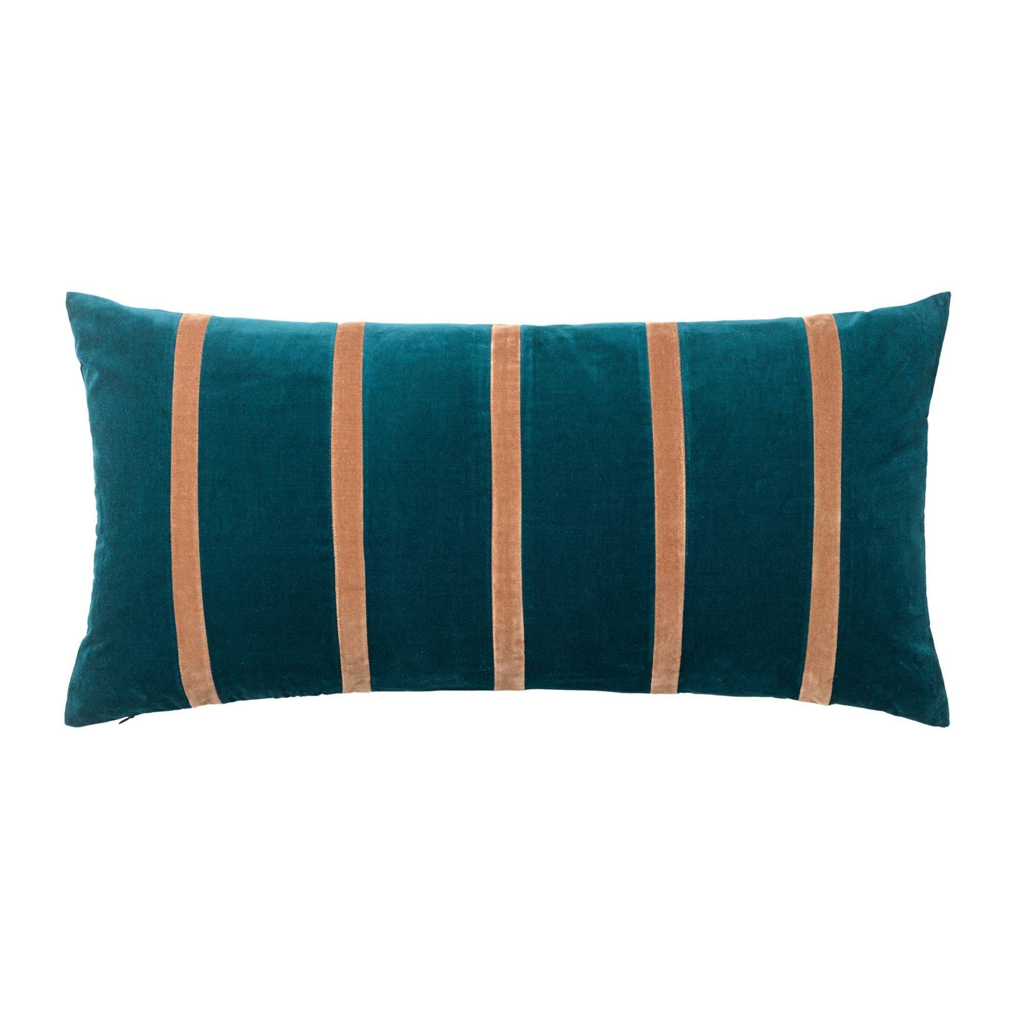 Pippa Cushion - New Petrol & Camel - THAT COOL LIVING